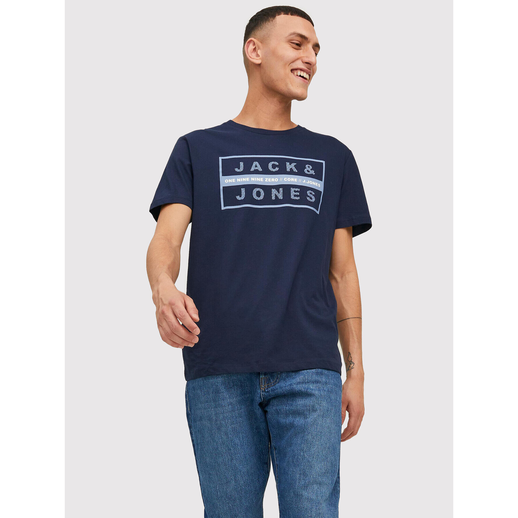 Jack&Jones T-Shirt Storm 12221191 Tmavomodrá Regular Fit - Pepit.cz