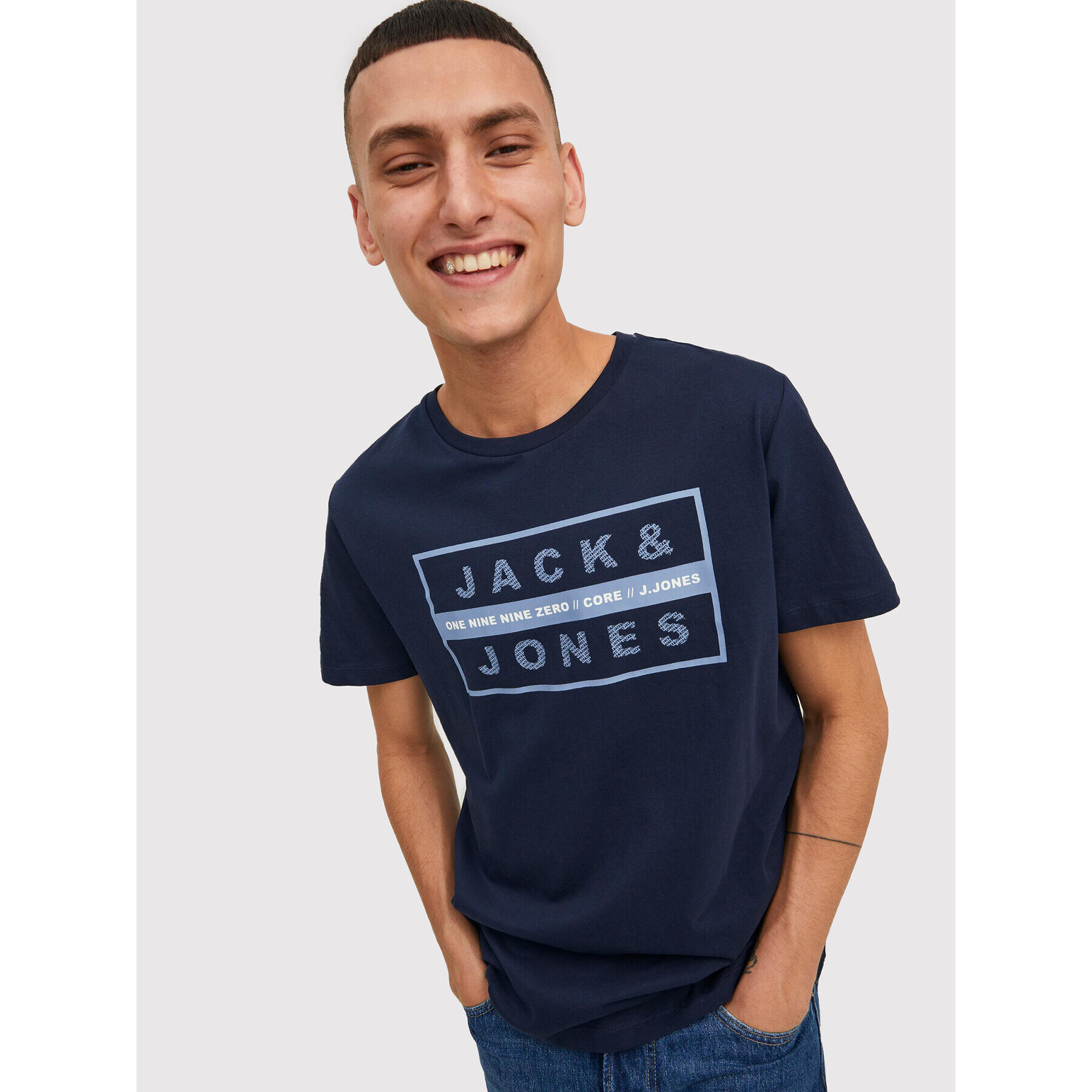 Jack&Jones T-Shirt Storm 12221191 Tmavomodrá Regular Fit - Pepit.cz