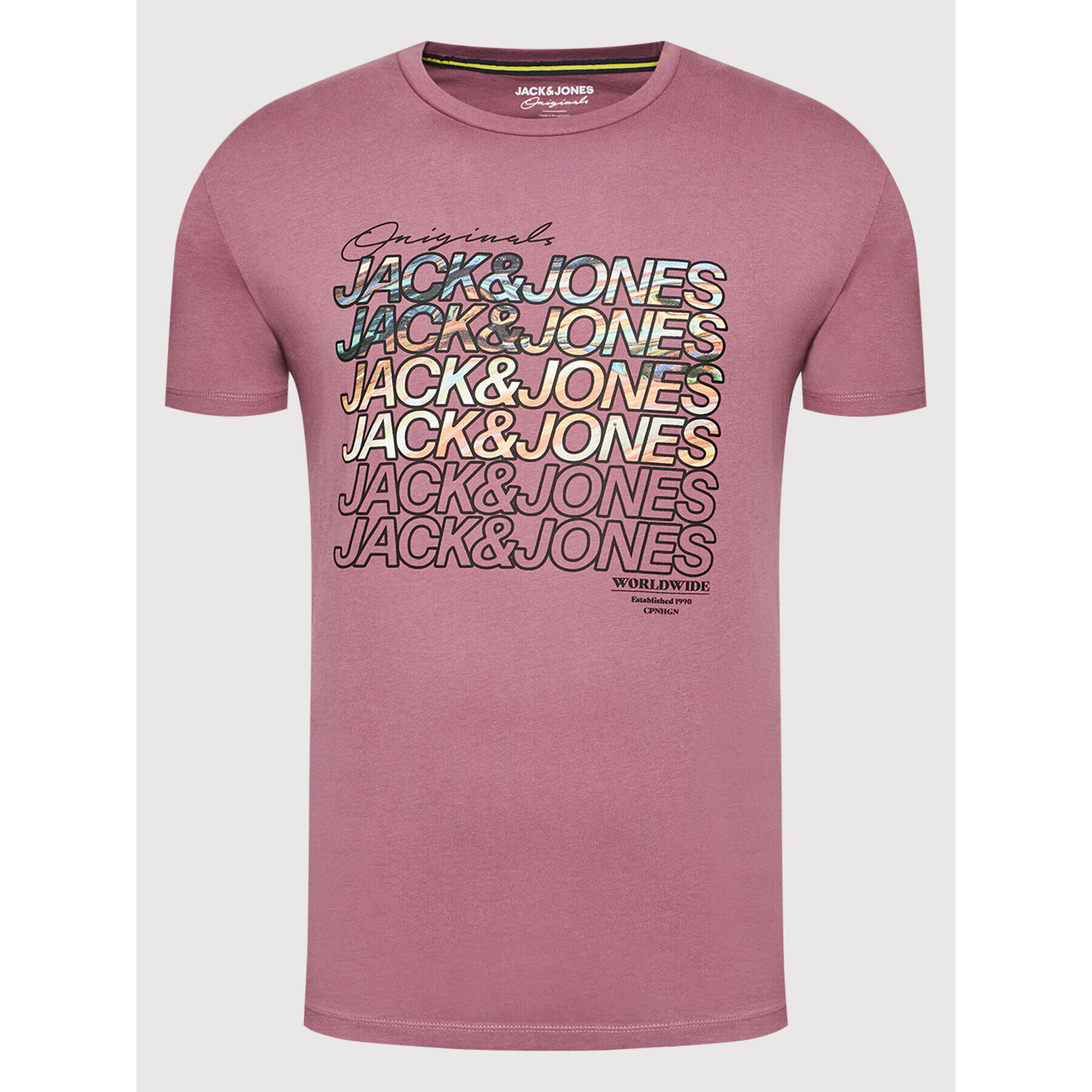 Jack&Jones T-Shirt Swirl 12193665 Růžová Regular Fit - Pepit.cz