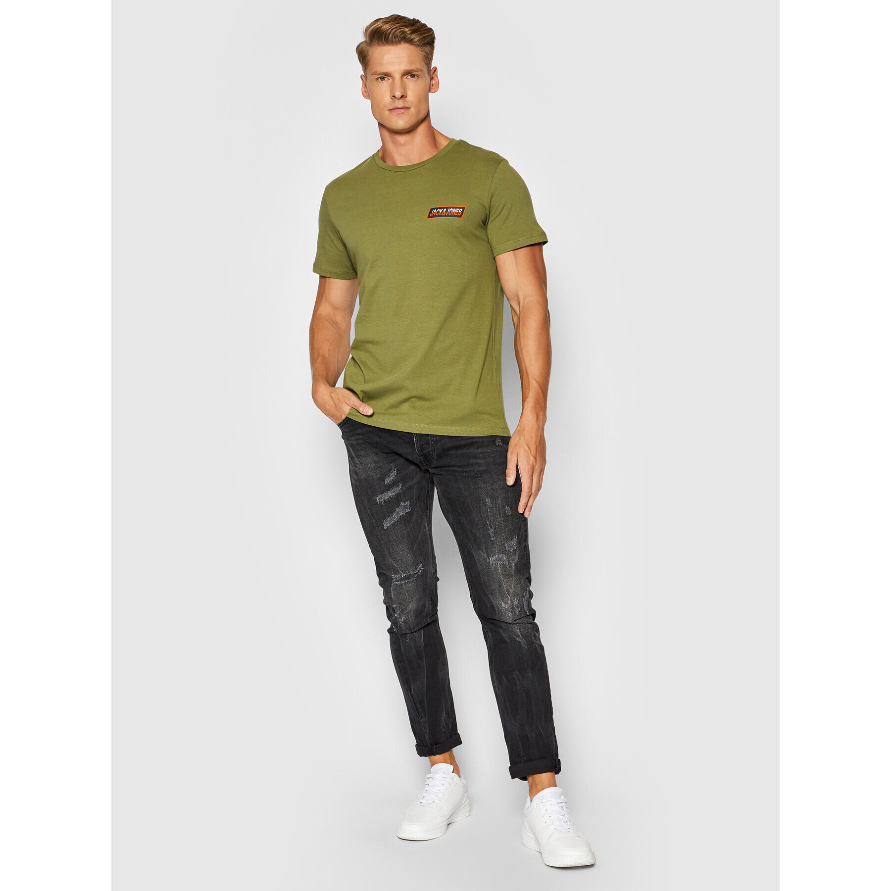 Jack&Jones T-Shirt Swirle 12195931 Zelená Standard Fit - Pepit.cz