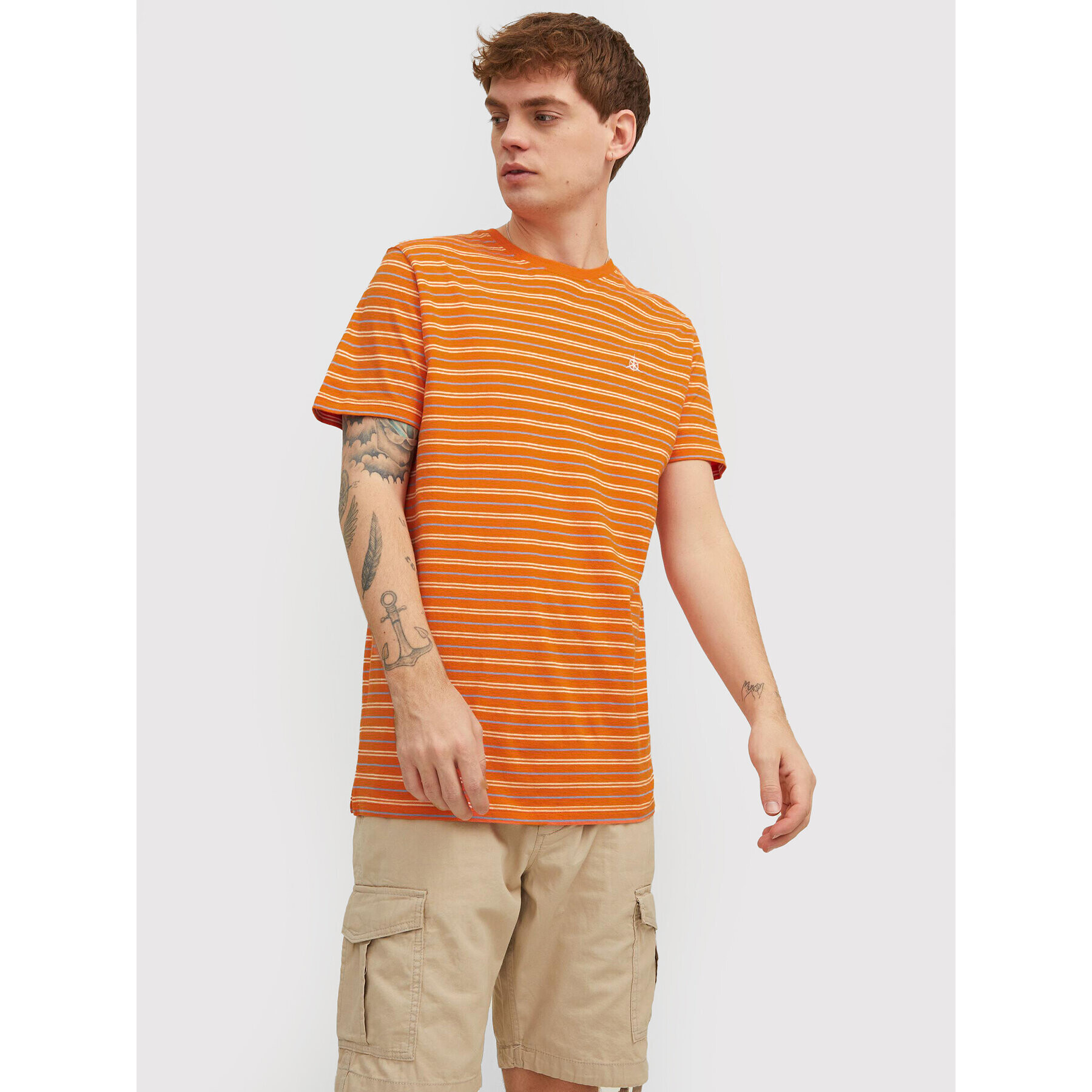 Jack&Jones T-Shirt Trek 12210421 Oranžová Relaxed Fit - Pepit.cz