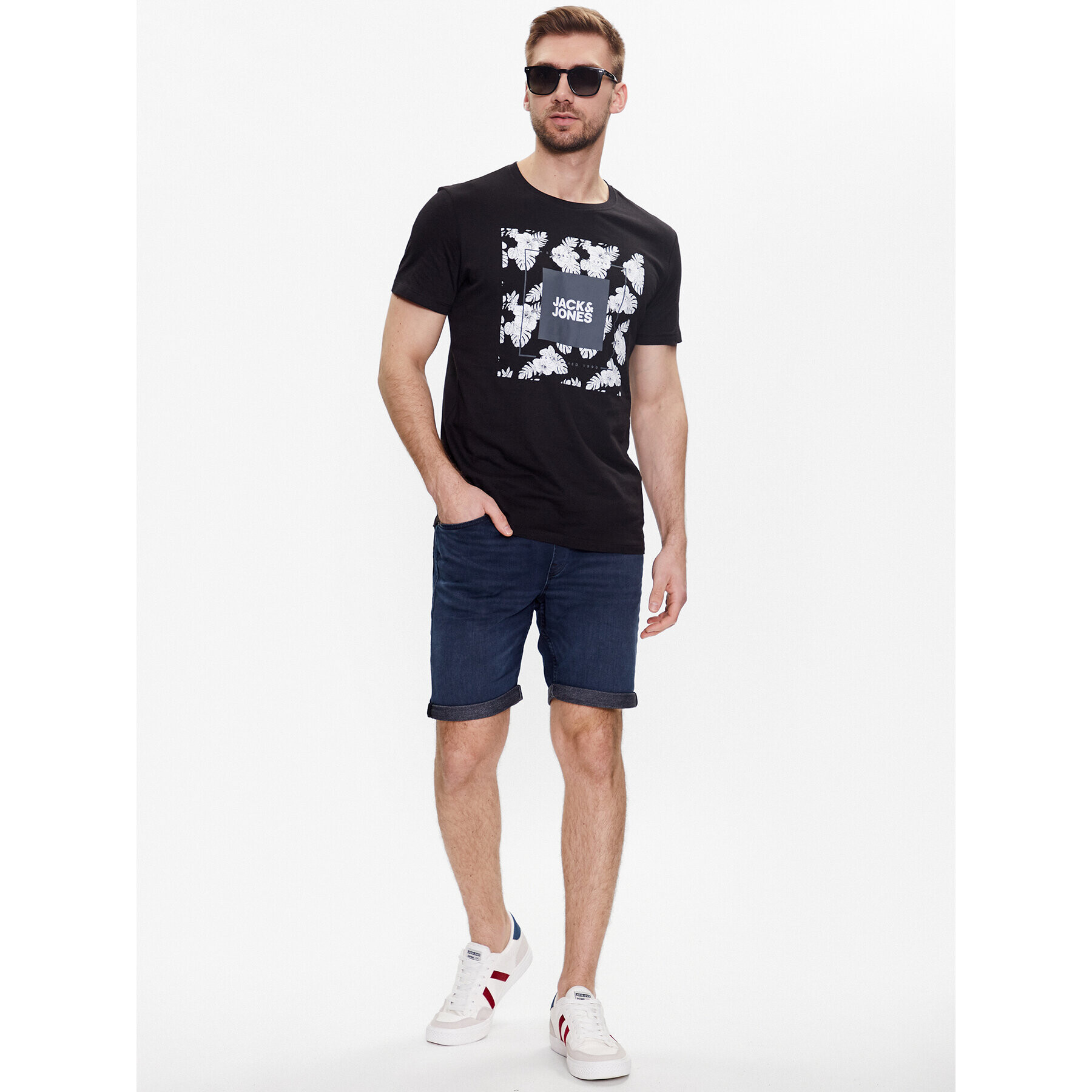 Jack&Jones T-Shirt Tropicana 12224165 Černá Regular Fit - Pepit.cz