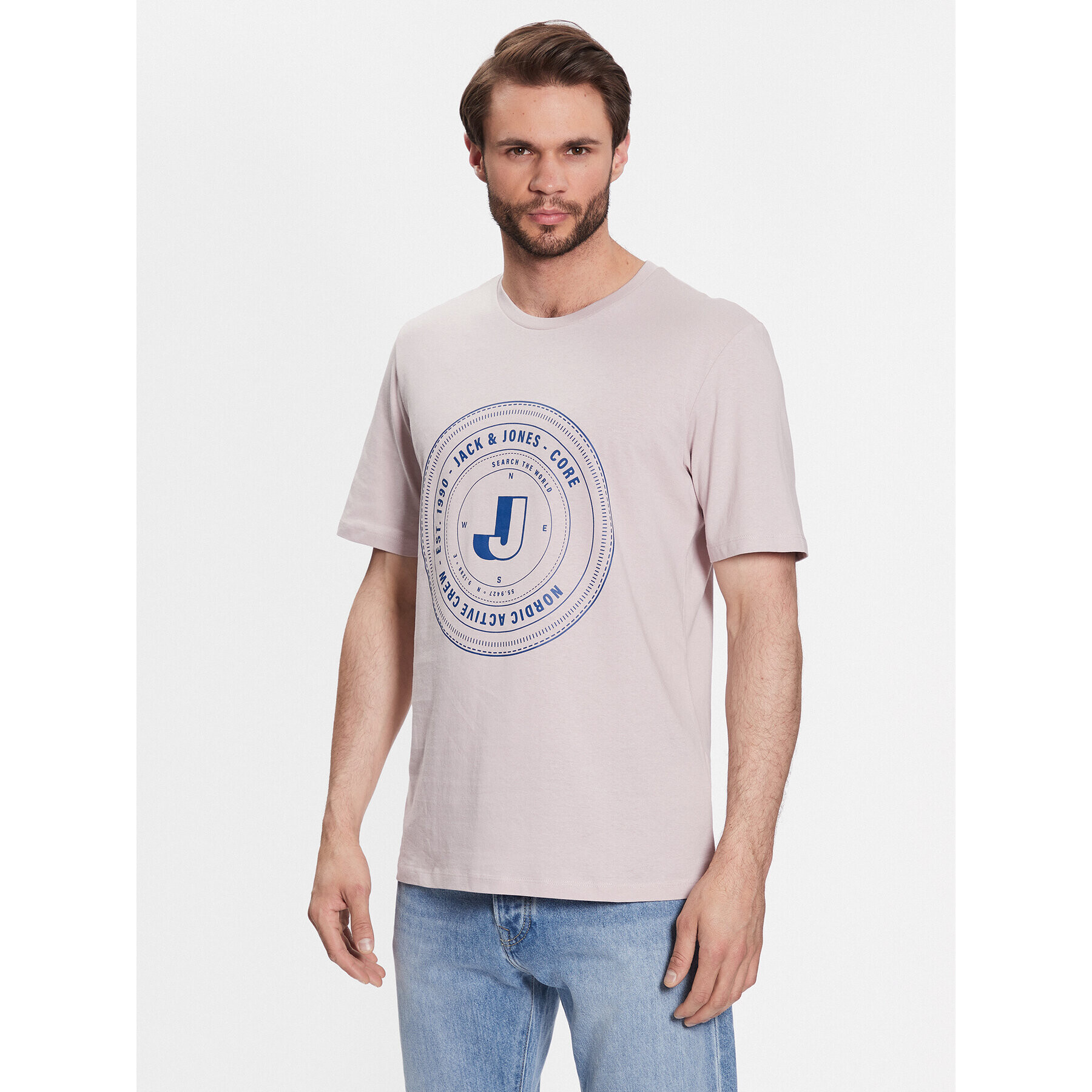 Jack&Jones T-Shirt Vibes 12233612 Růžová Standard Fit - Pepit.cz