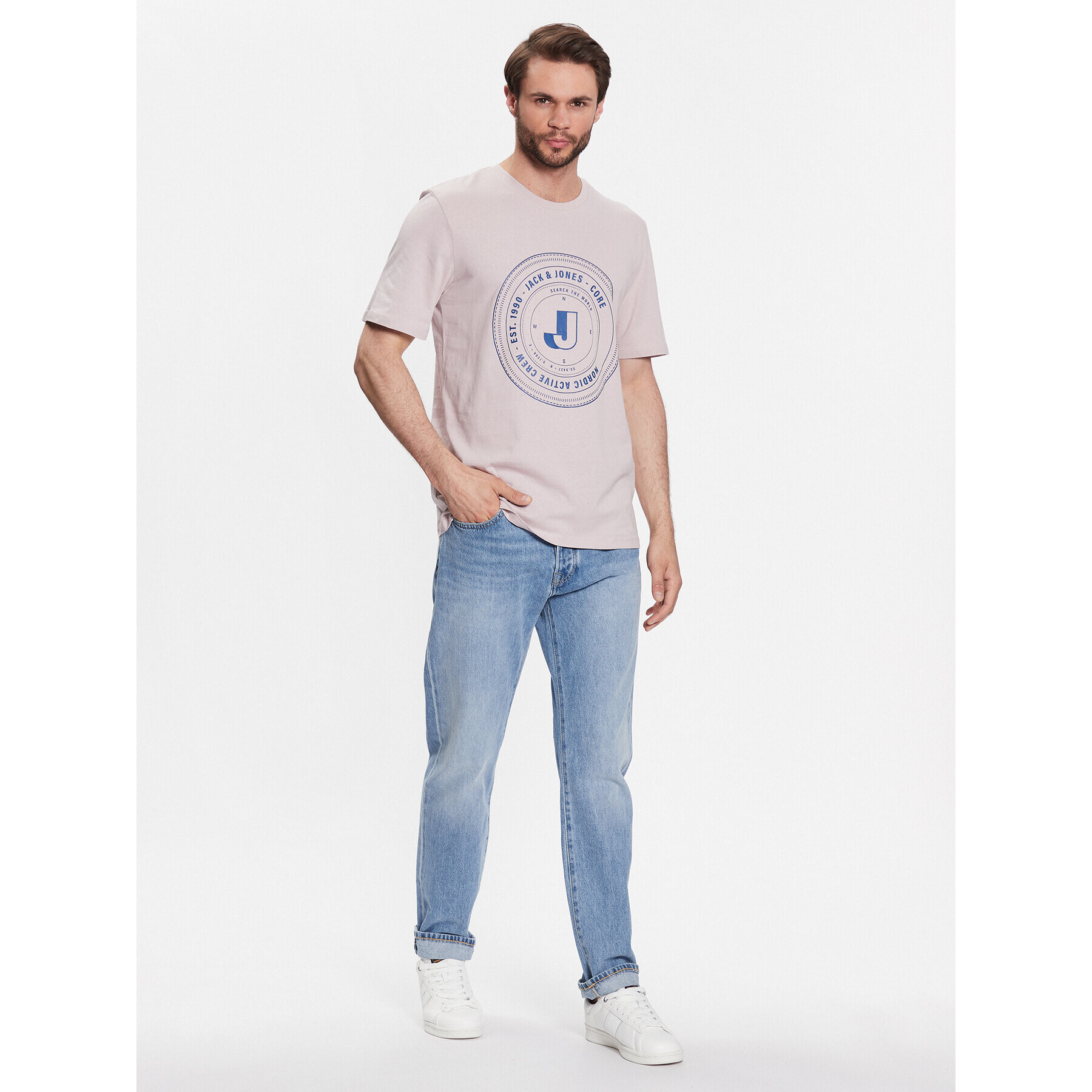 Jack&Jones T-Shirt Vibes 12233612 Růžová Standard Fit - Pepit.cz