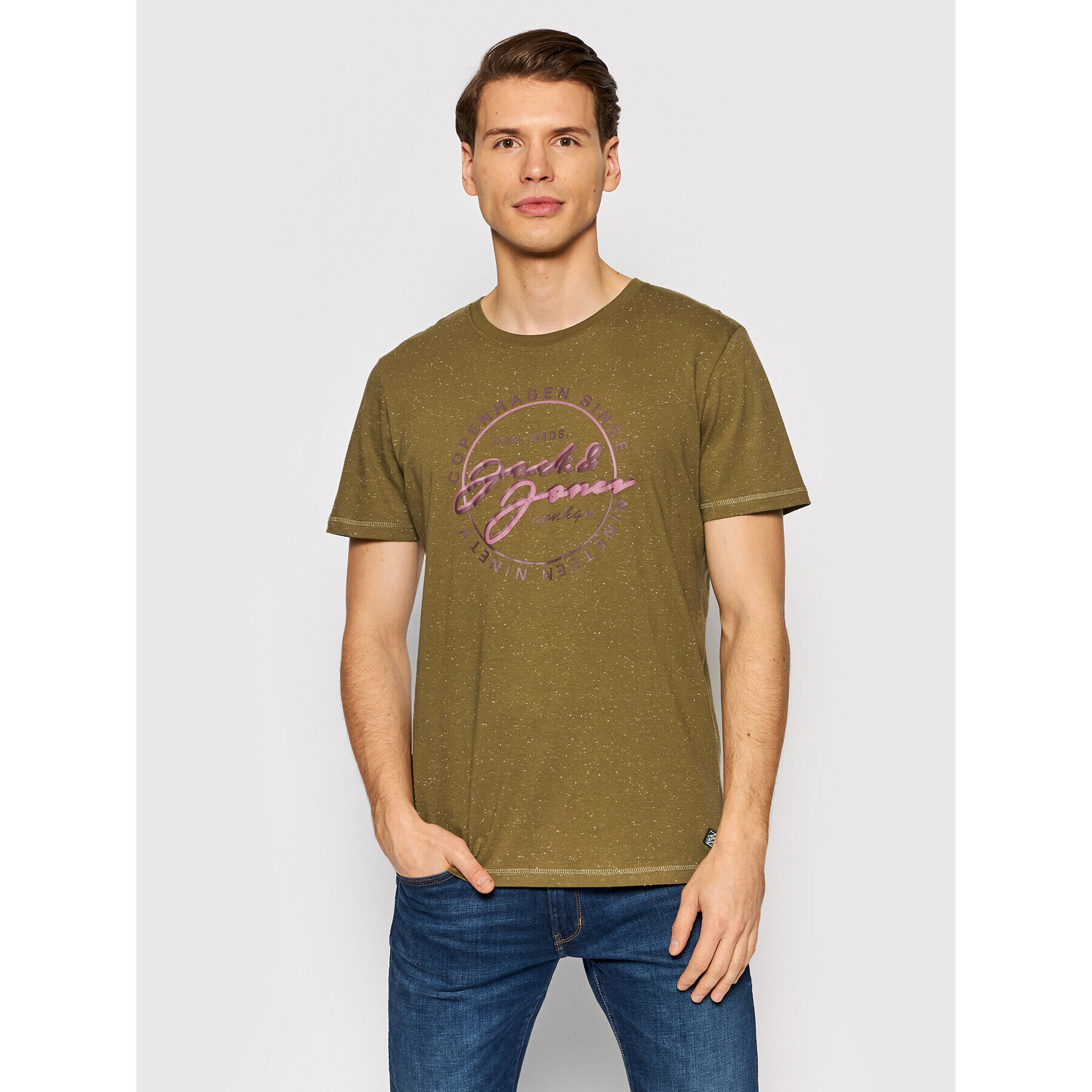 Jack&Jones T-Shirt Woods 12193759 Zelená Standard Fit - Pepit.cz