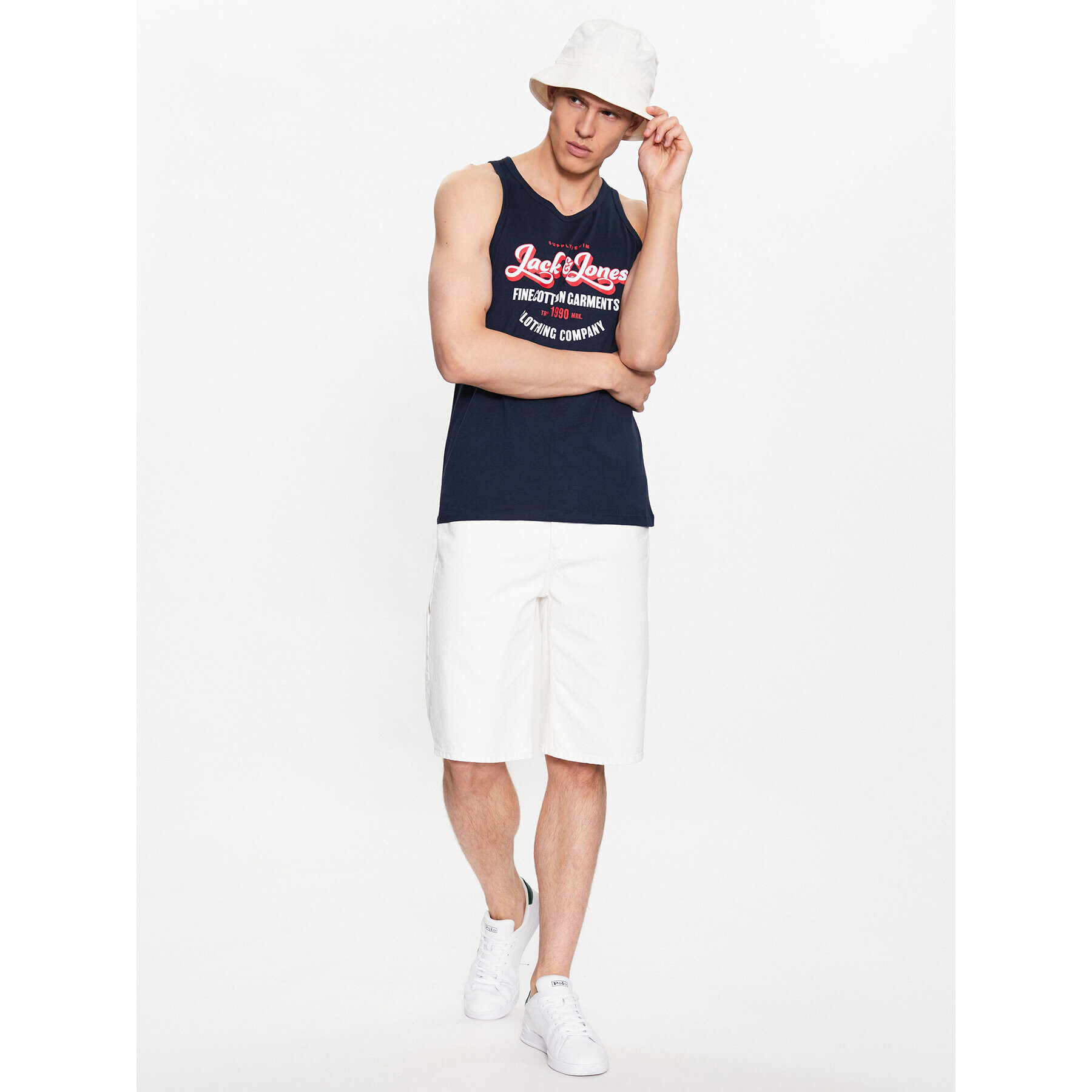 Jack&Jones Tank top 12222337 Tmavomodrá Regular Fit - Pepit.cz