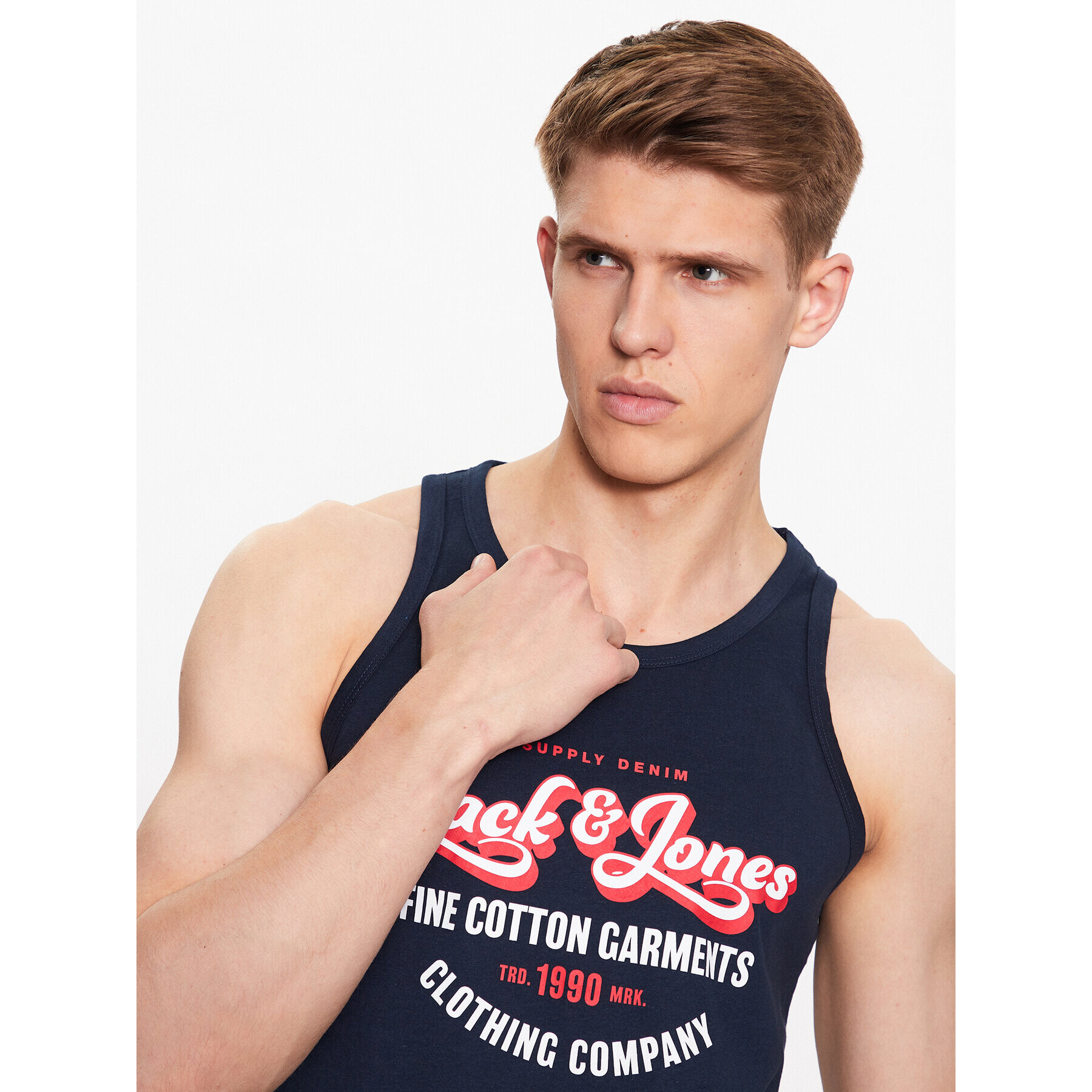 Jack&Jones Tank top 12222337 Tmavomodrá Regular Fit - Pepit.cz