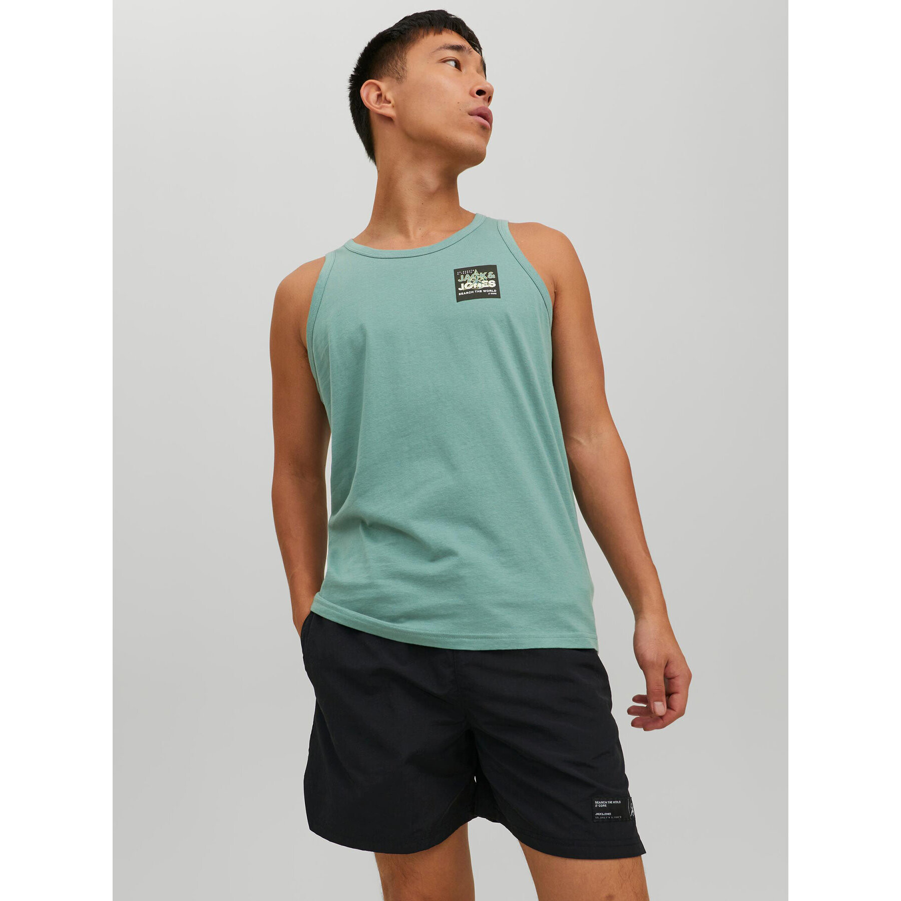 Jack&Jones Tank top Hunt 12228394 Zelená Standard Fit - Pepit.cz