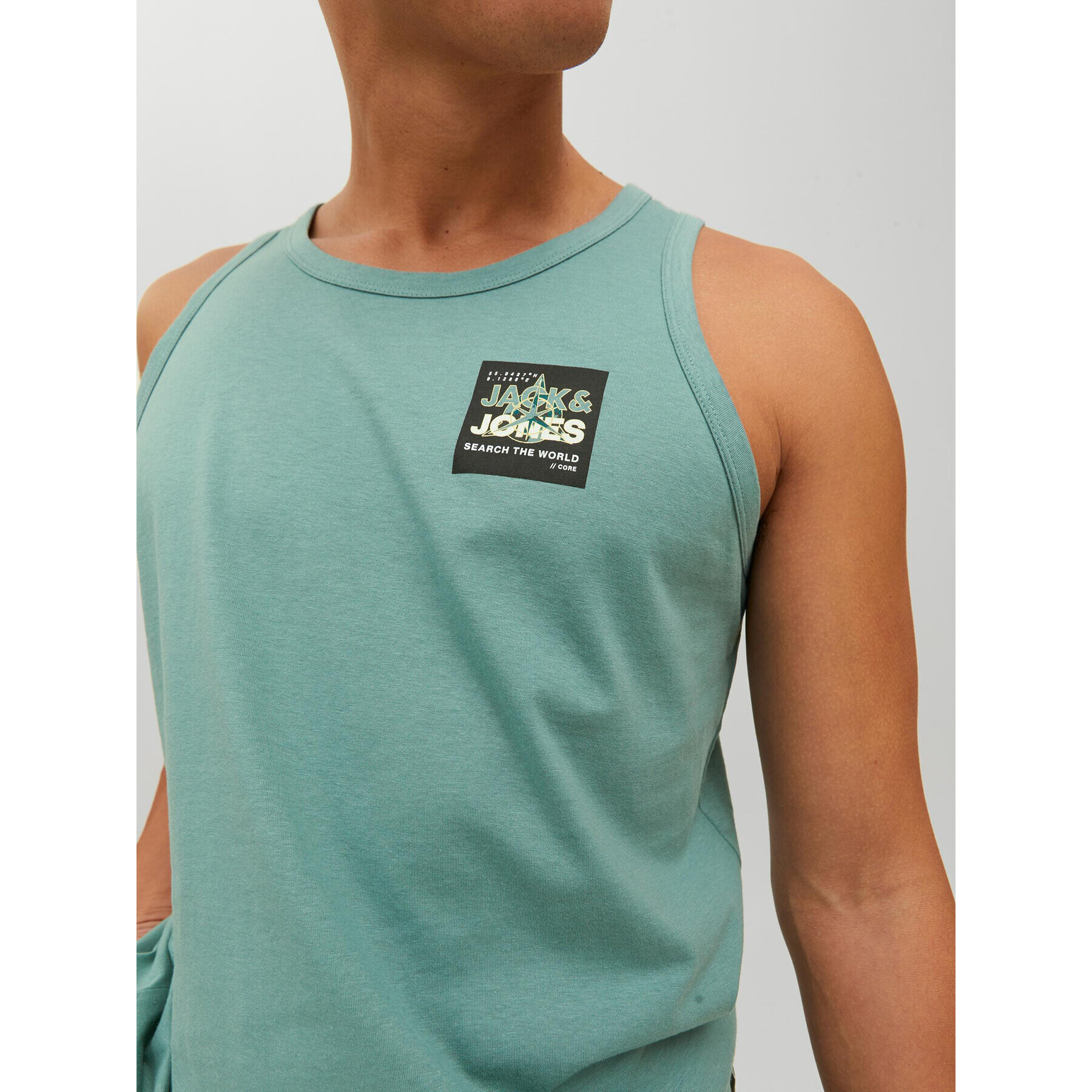 Jack&Jones Tank top Hunt 12228394 Zelená Standard Fit - Pepit.cz