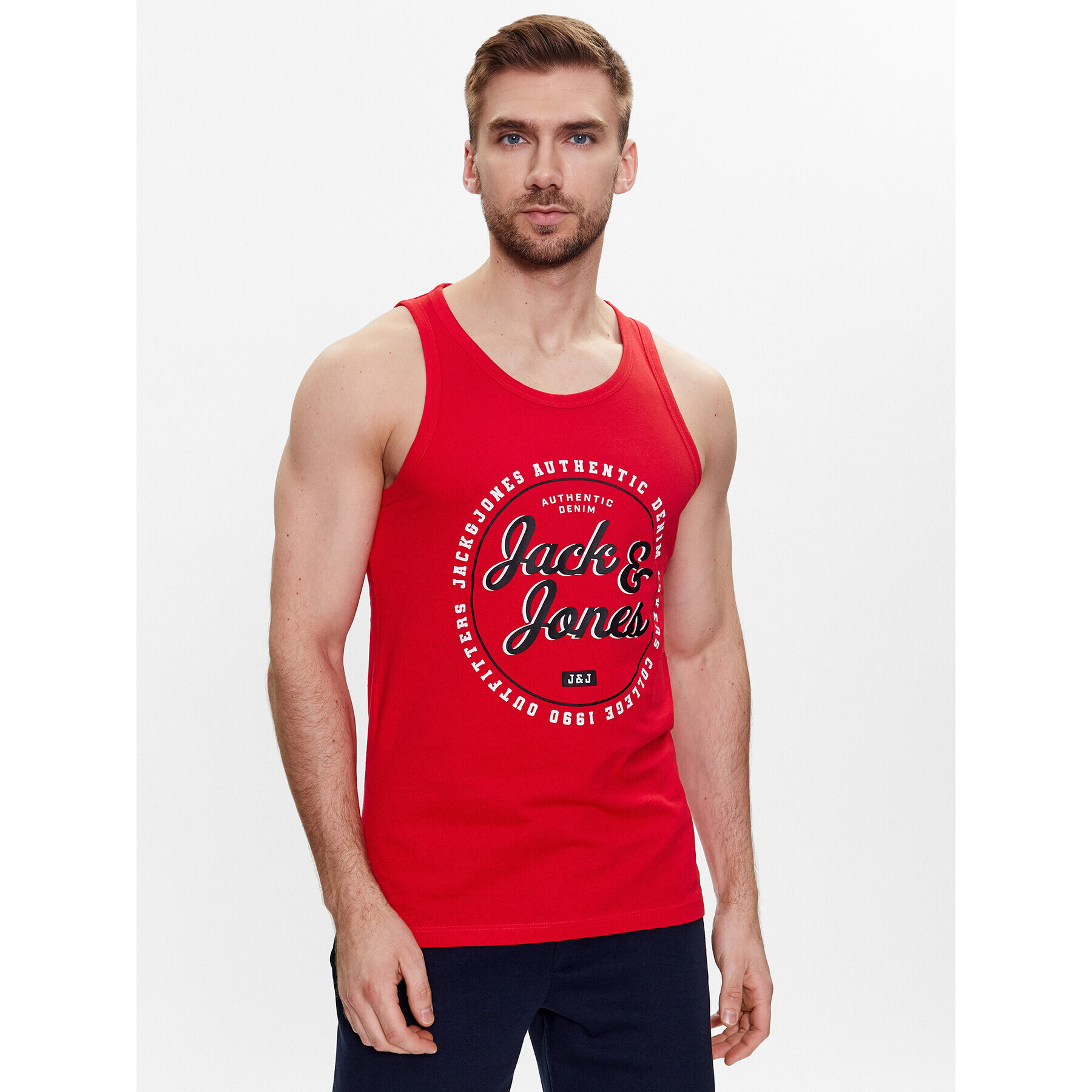 Jack&Jones Tank top Andy 12222337 Červená Regular Fit - Pepit.cz