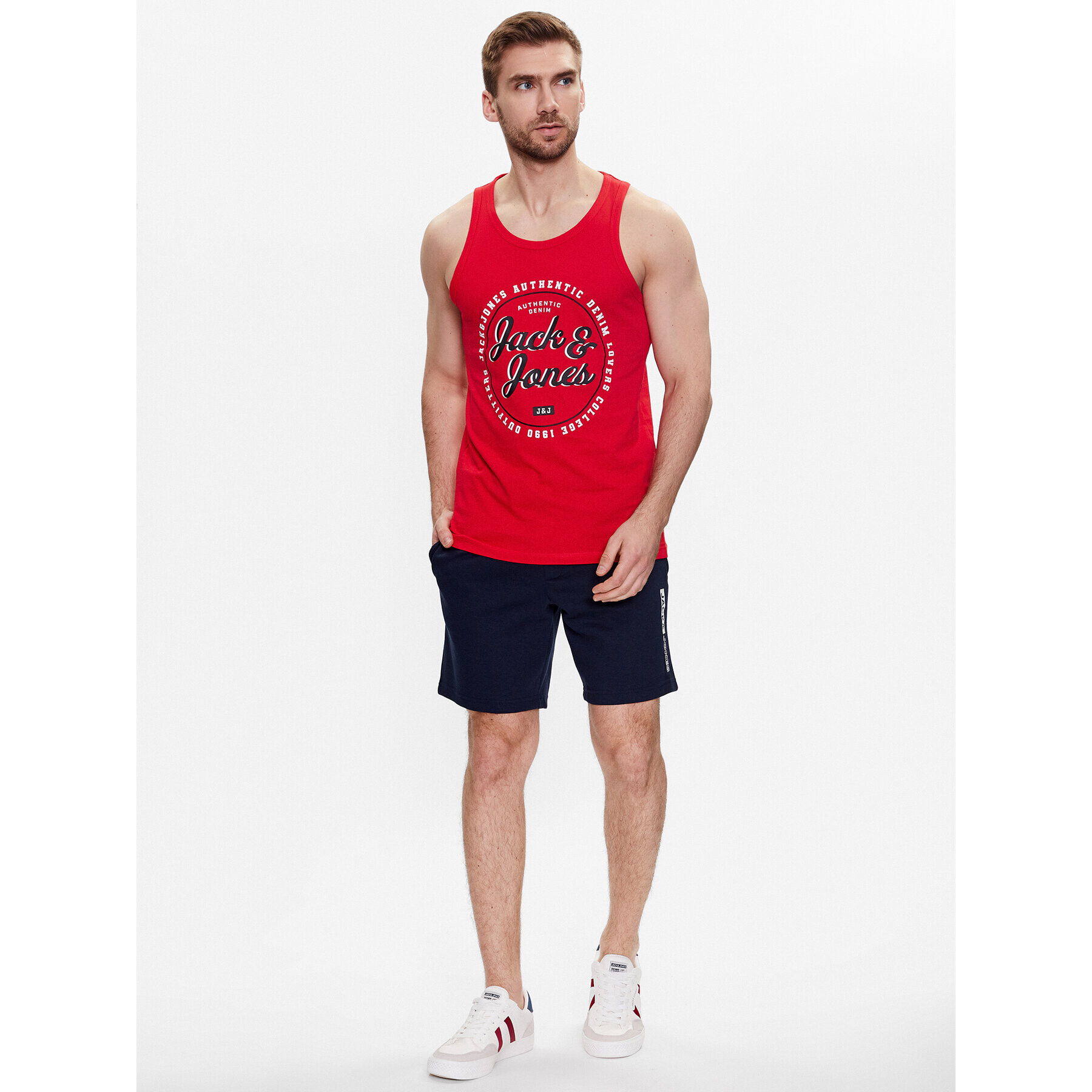 Jack&Jones Tank top Andy 12222337 Červená Regular Fit - Pepit.cz