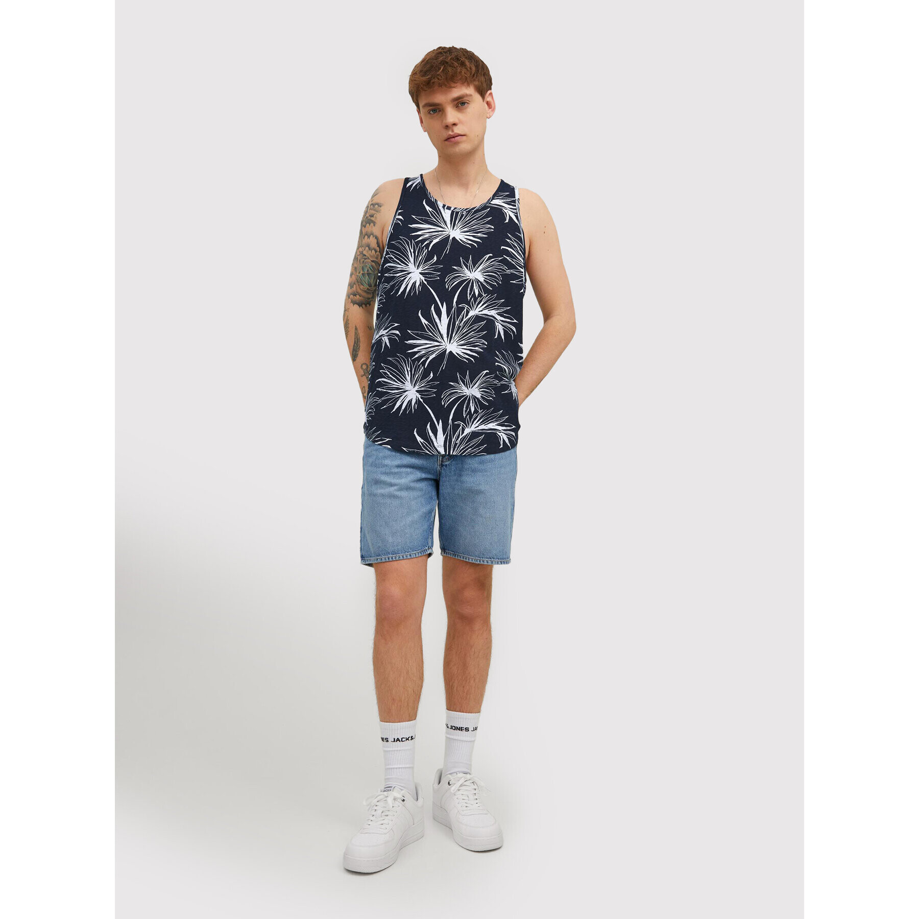 Jack&Jones Tank top Breezy 12209638 Tmavomodrá Regular Fit - Pepit.cz