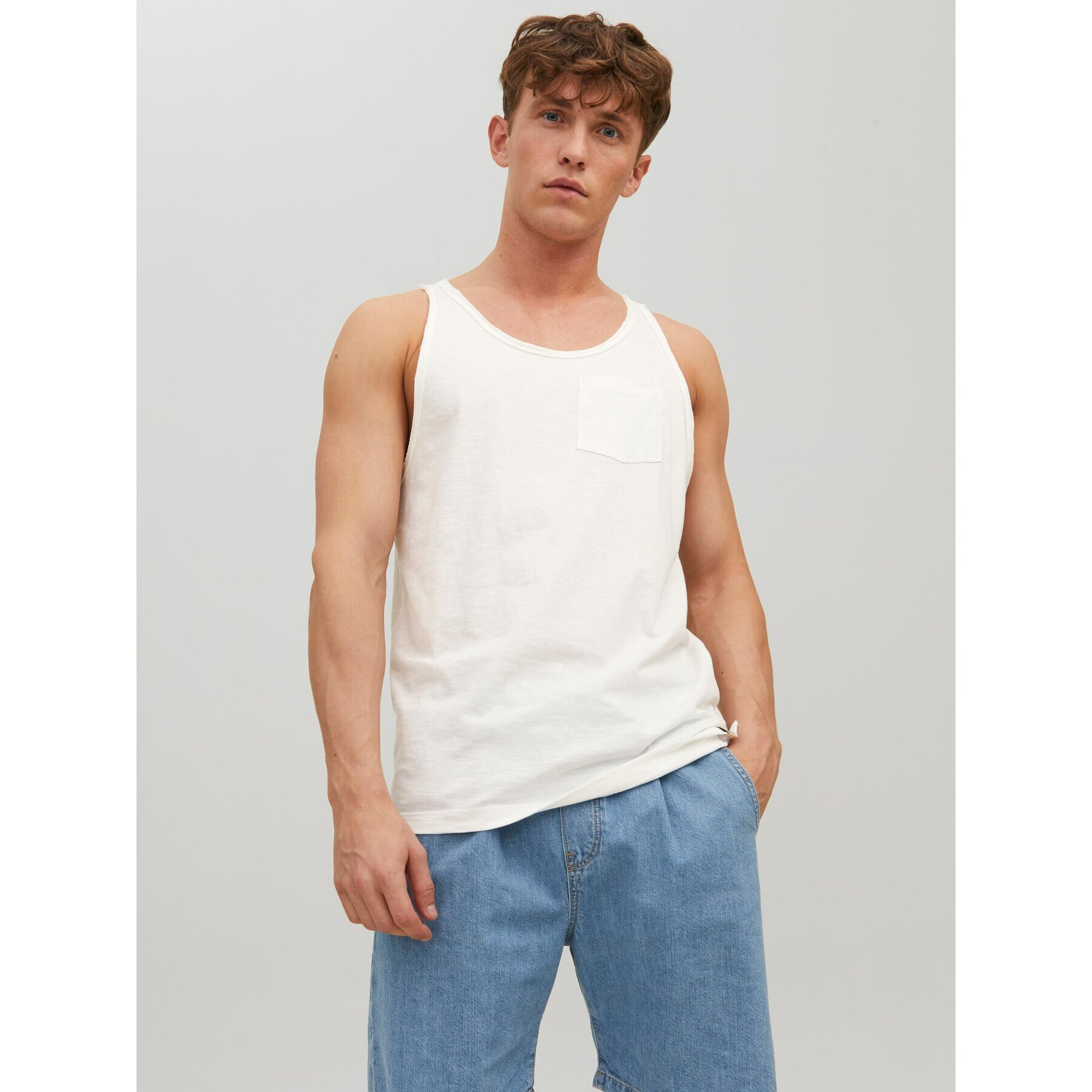 Jack&Jones Tank top Crayon 12232071 Bílá Regular Fit - Pepit.cz