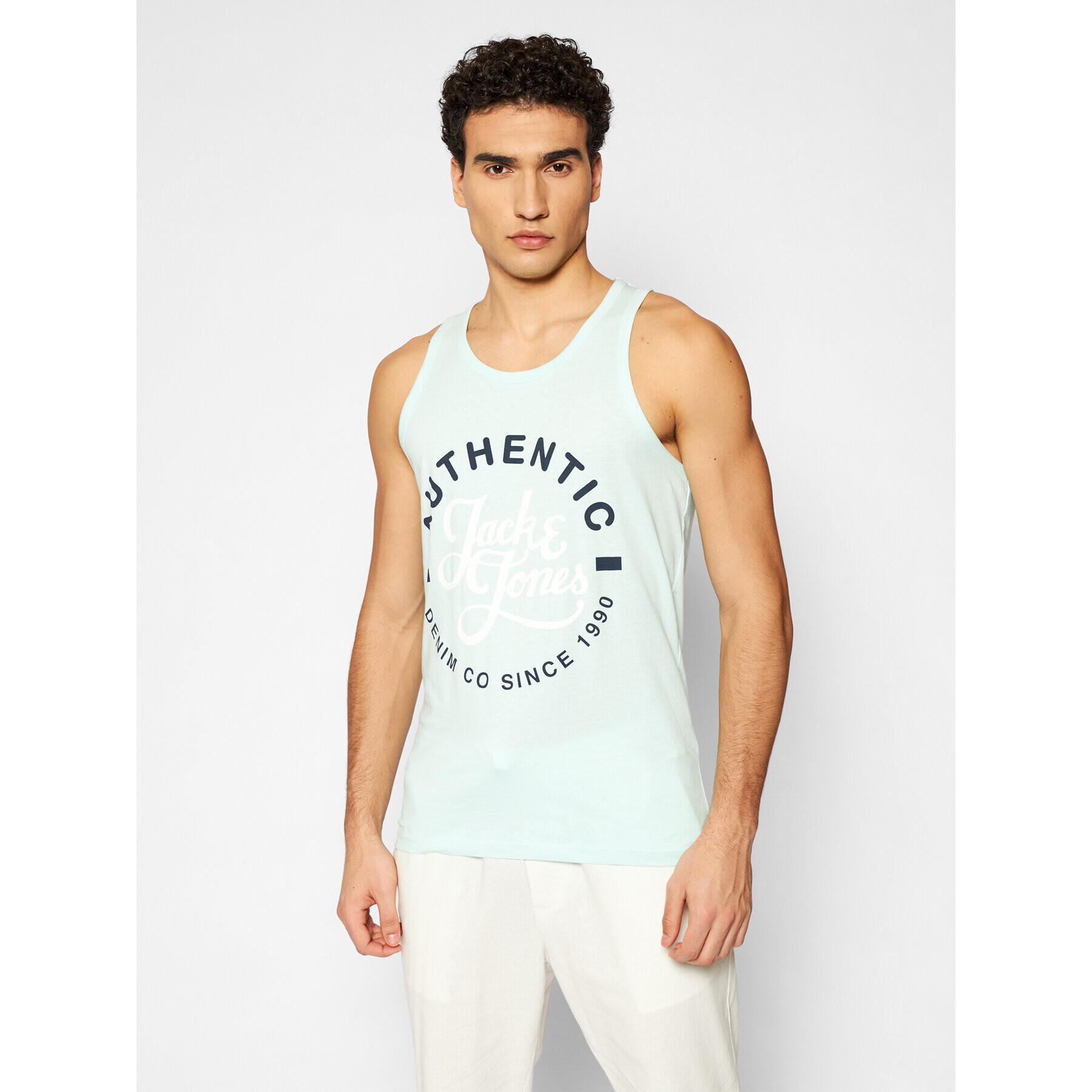 Jack&Jones Tank top Moon 12182341 Zelená Regular Fit - Pepit.cz