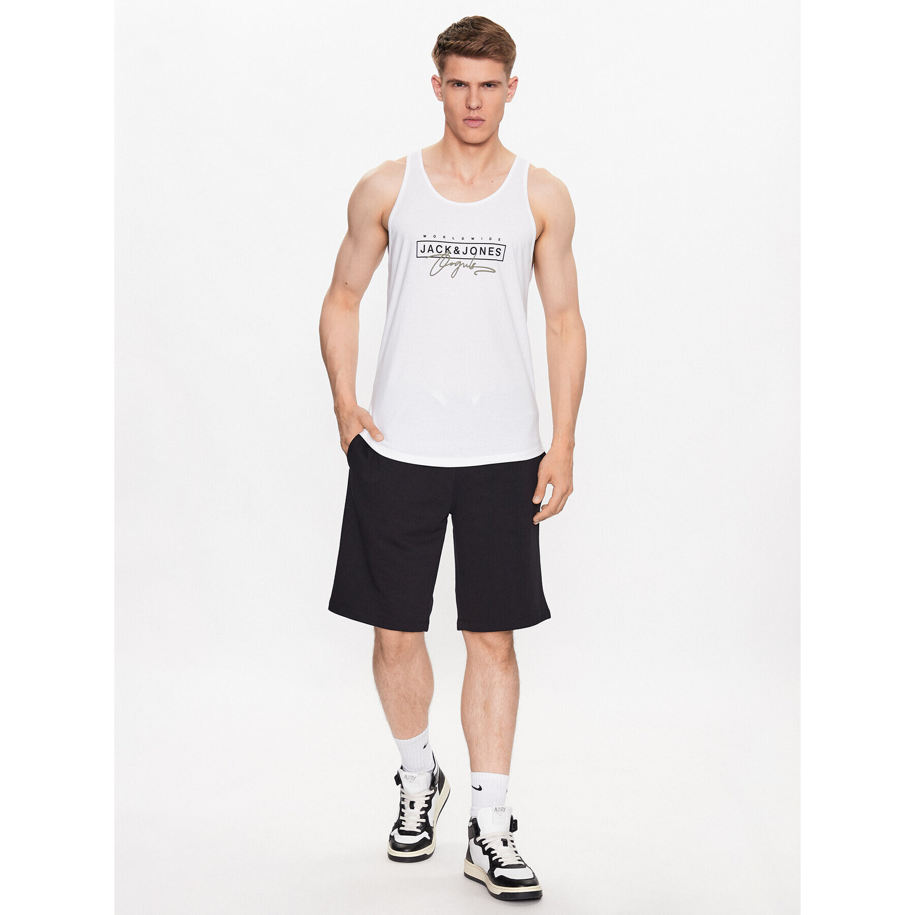 Jack&Jones Tank top Splash 12235520 Bílá Standard Fit - Pepit.cz