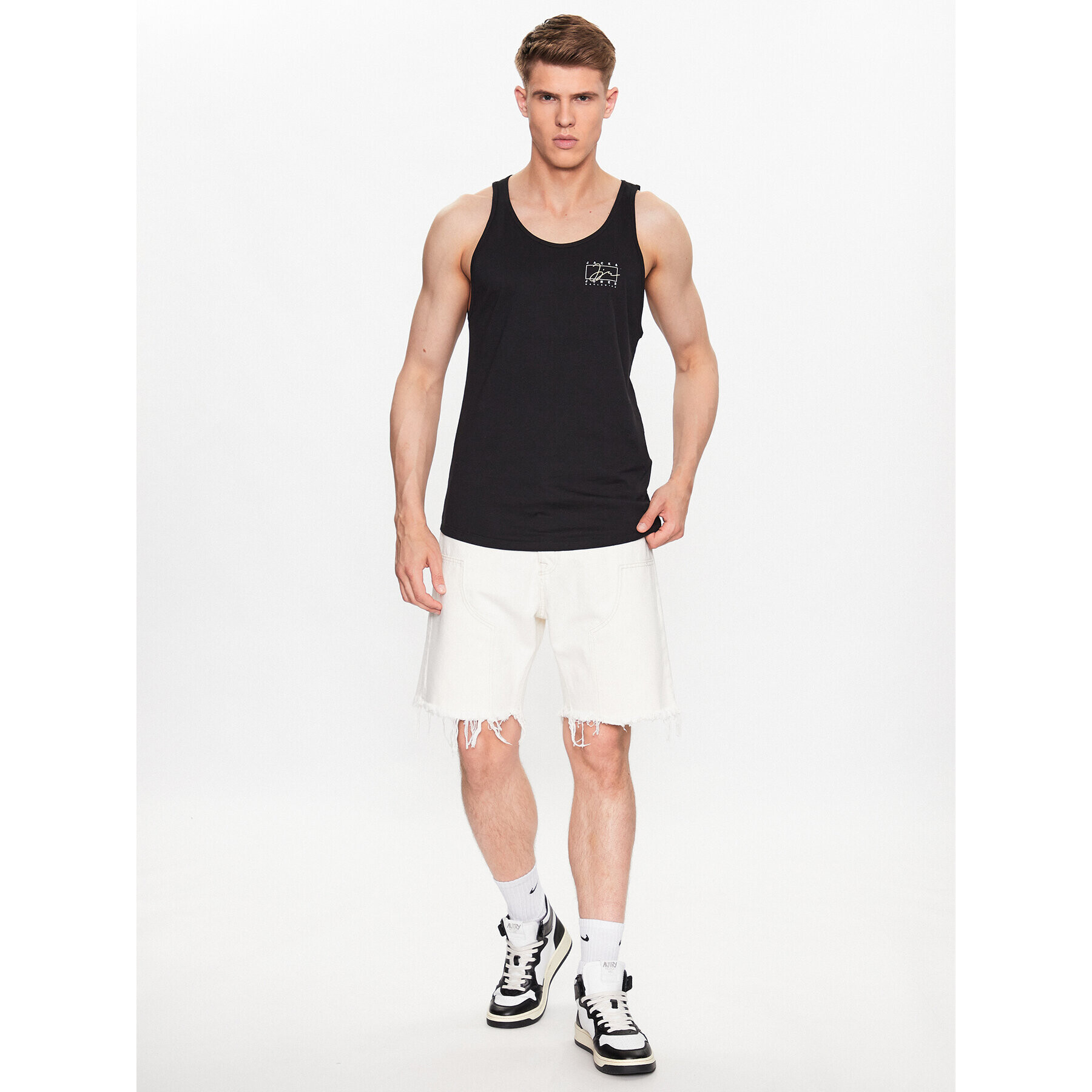 Jack&Jones Tank top Splash 12235520 Černá Standard Fit - Pepit.cz