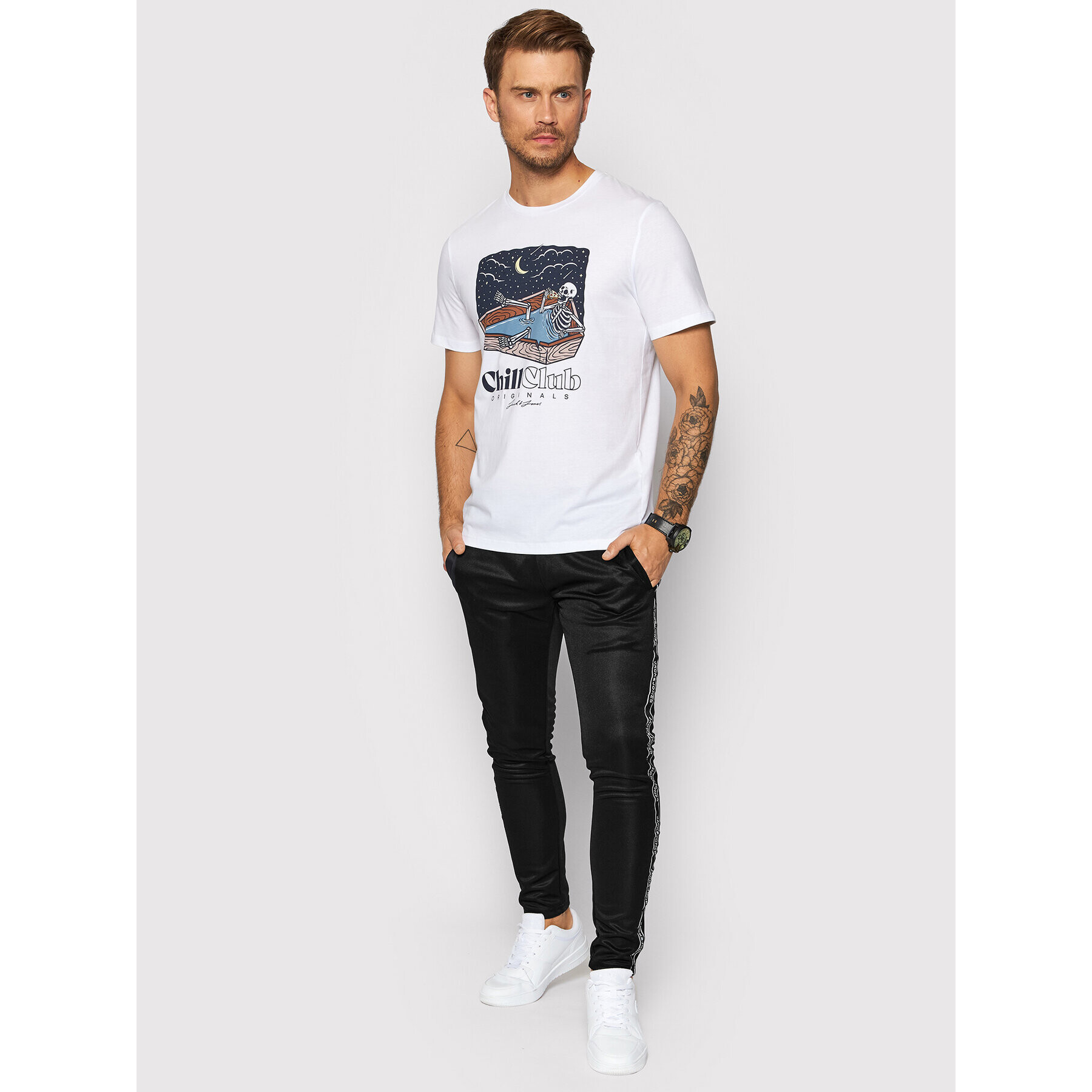 Jack&Jones Teplákové kalhoty 12193274 Will Černá Slim Fit - Pepit.cz