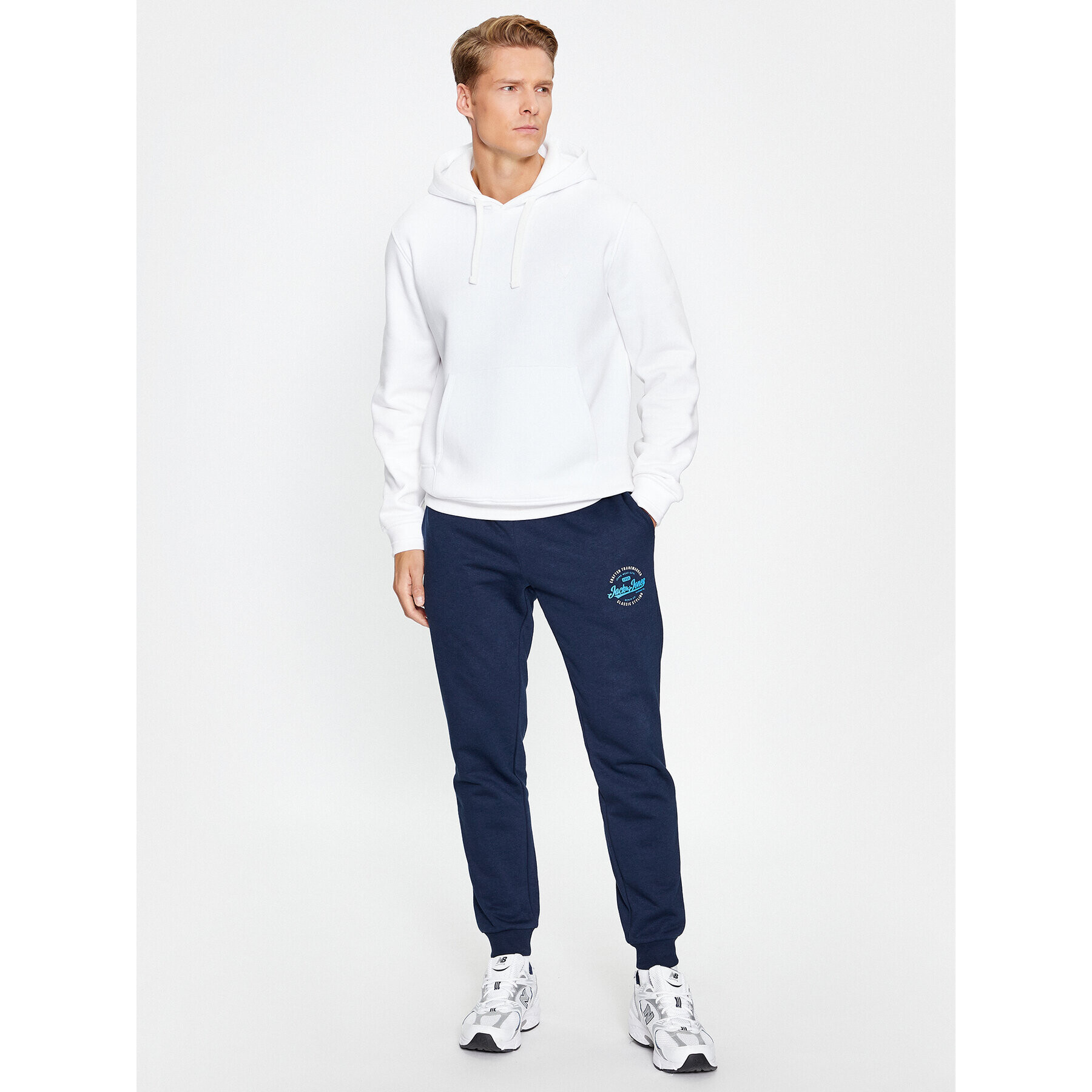 Jack&Jones Teplákové kalhoty 12236876 Tmavomodrá Relaxed Fit - Pepit.cz