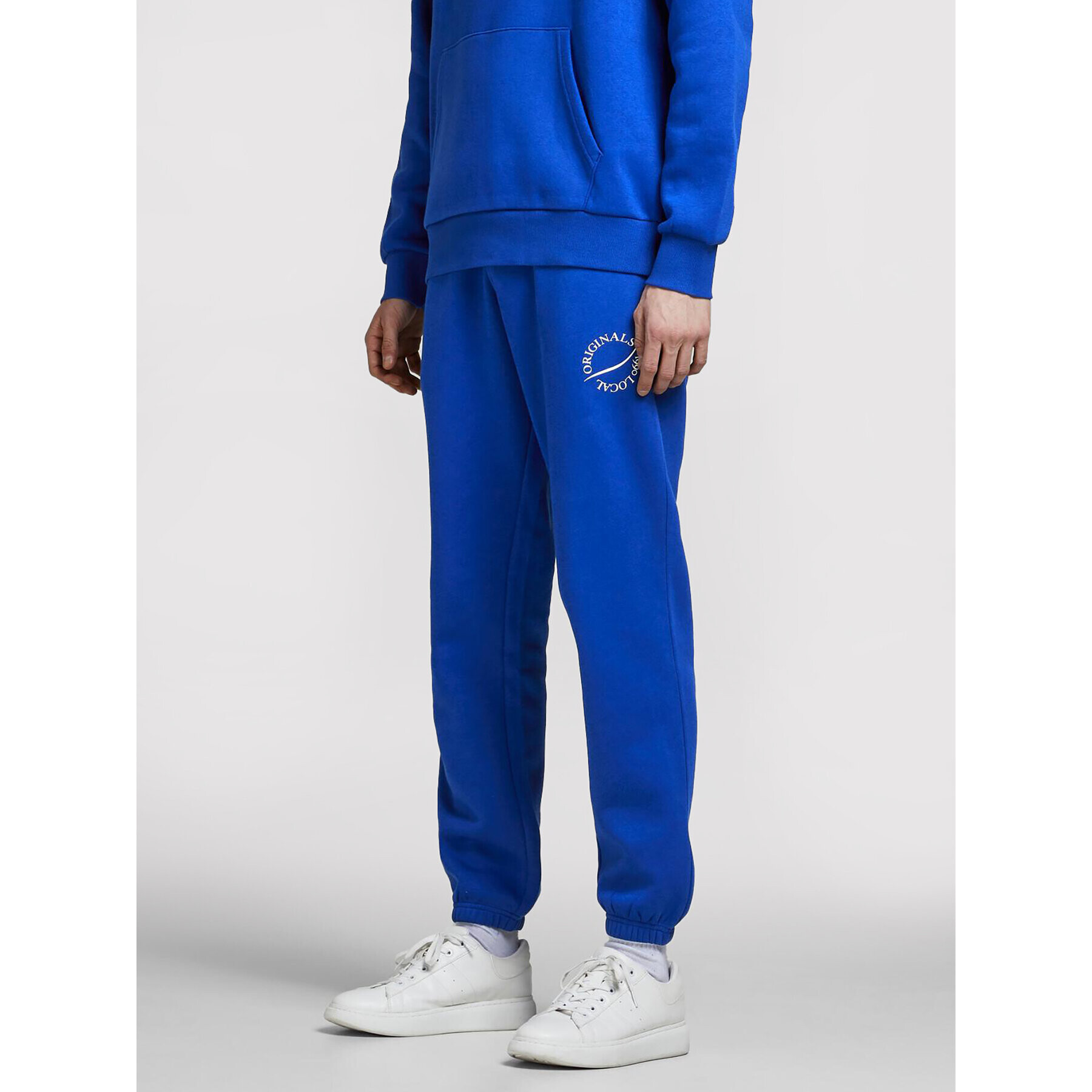 Jack&Jones Teplákové kalhoty Elias 12195676 Modrá Comfort Fit - Pepit.cz