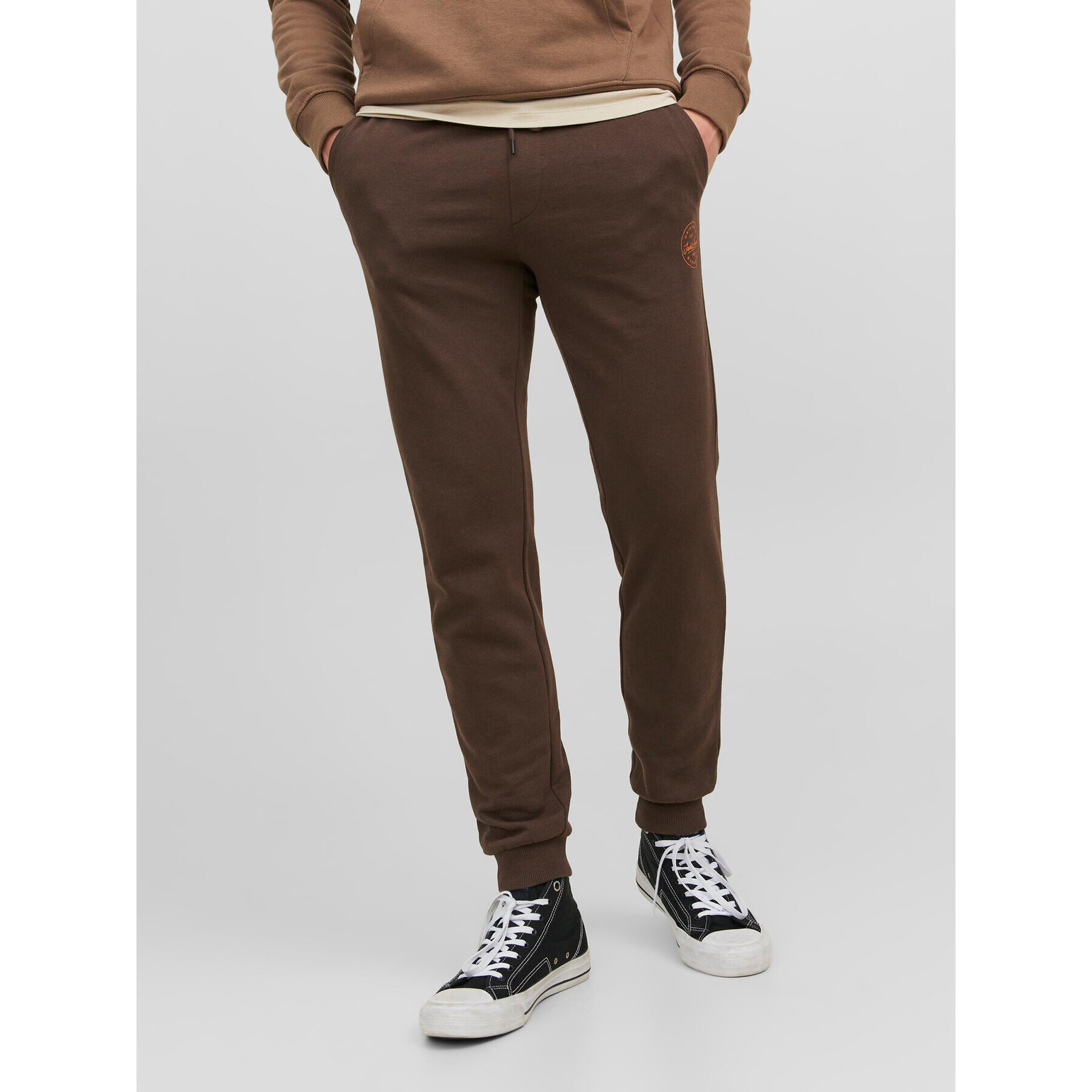 Jack&Jones Teplákové kalhoty Gordon 12165322 Hnědá Regular Fit - Pepit.cz