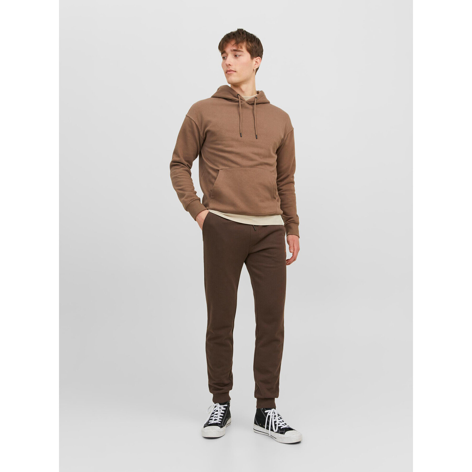 Jack&Jones Teplákové kalhoty Gordon 12165322 Hnědá Regular Fit - Pepit.cz