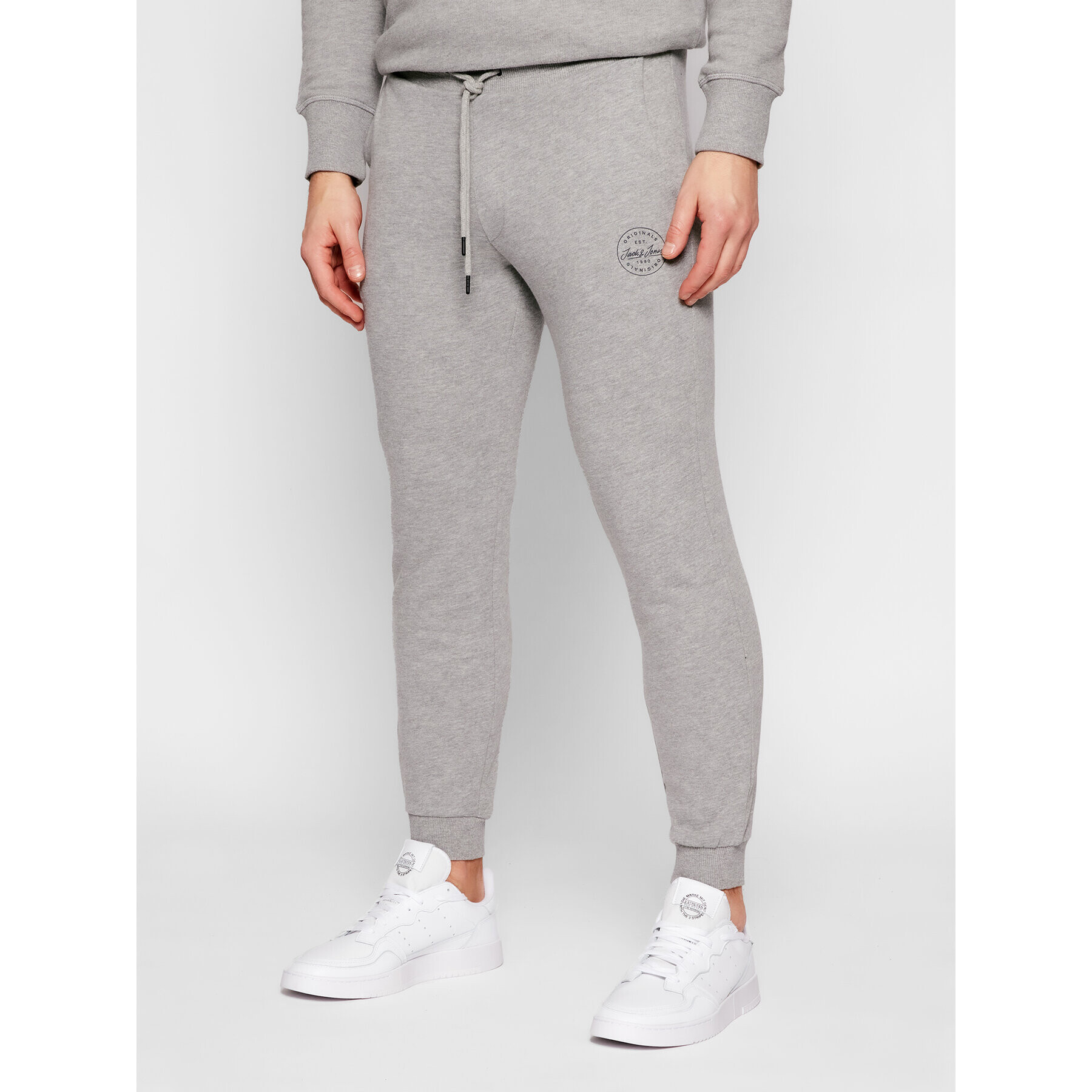 Jack&Jones Teplákové kalhoty Gordon 12165322 Šedá Regular Fit - Pepit.cz