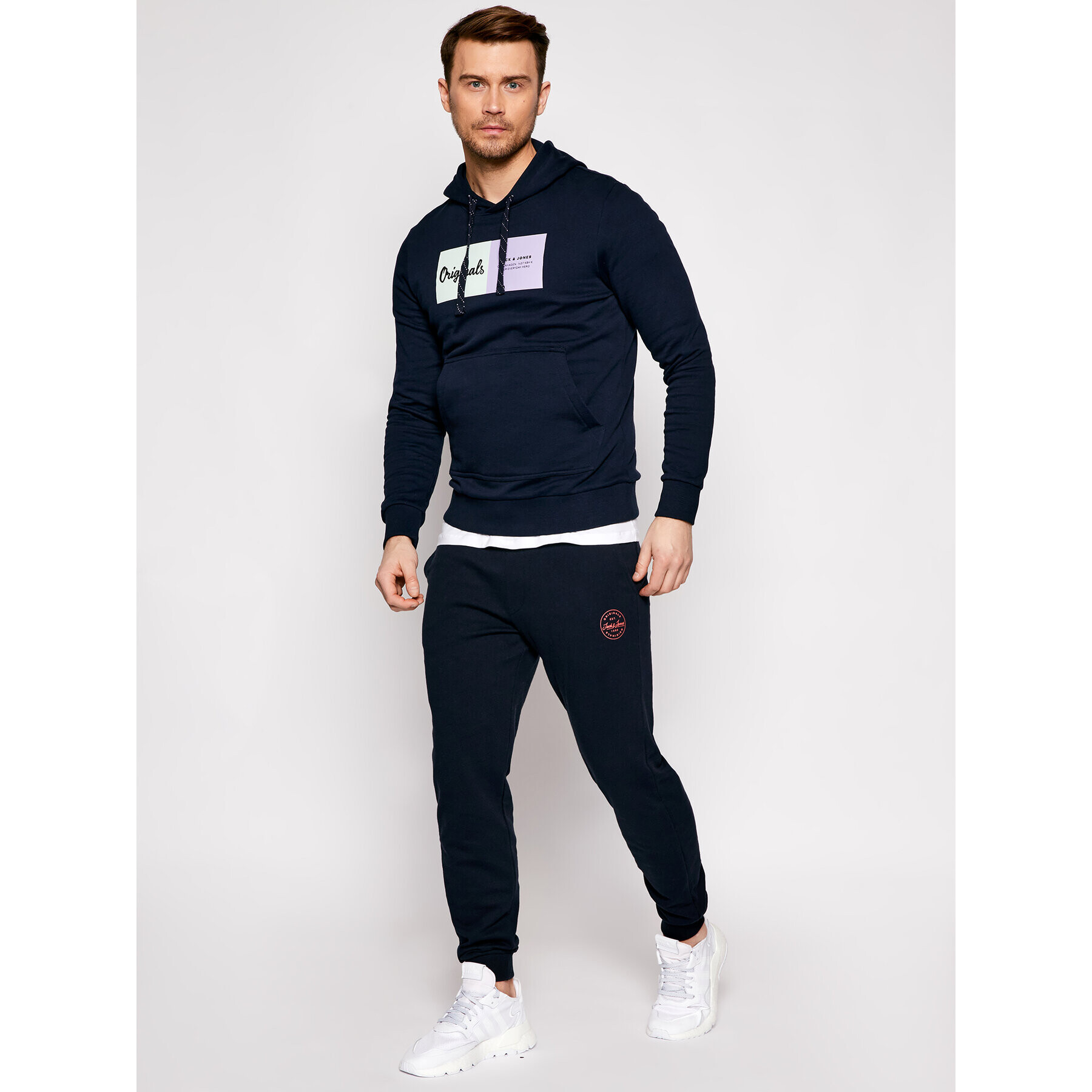 Jack&Jones Teplákové kalhoty Gordon 12165322 Tmavomodrá Regular Fit - Pepit.cz