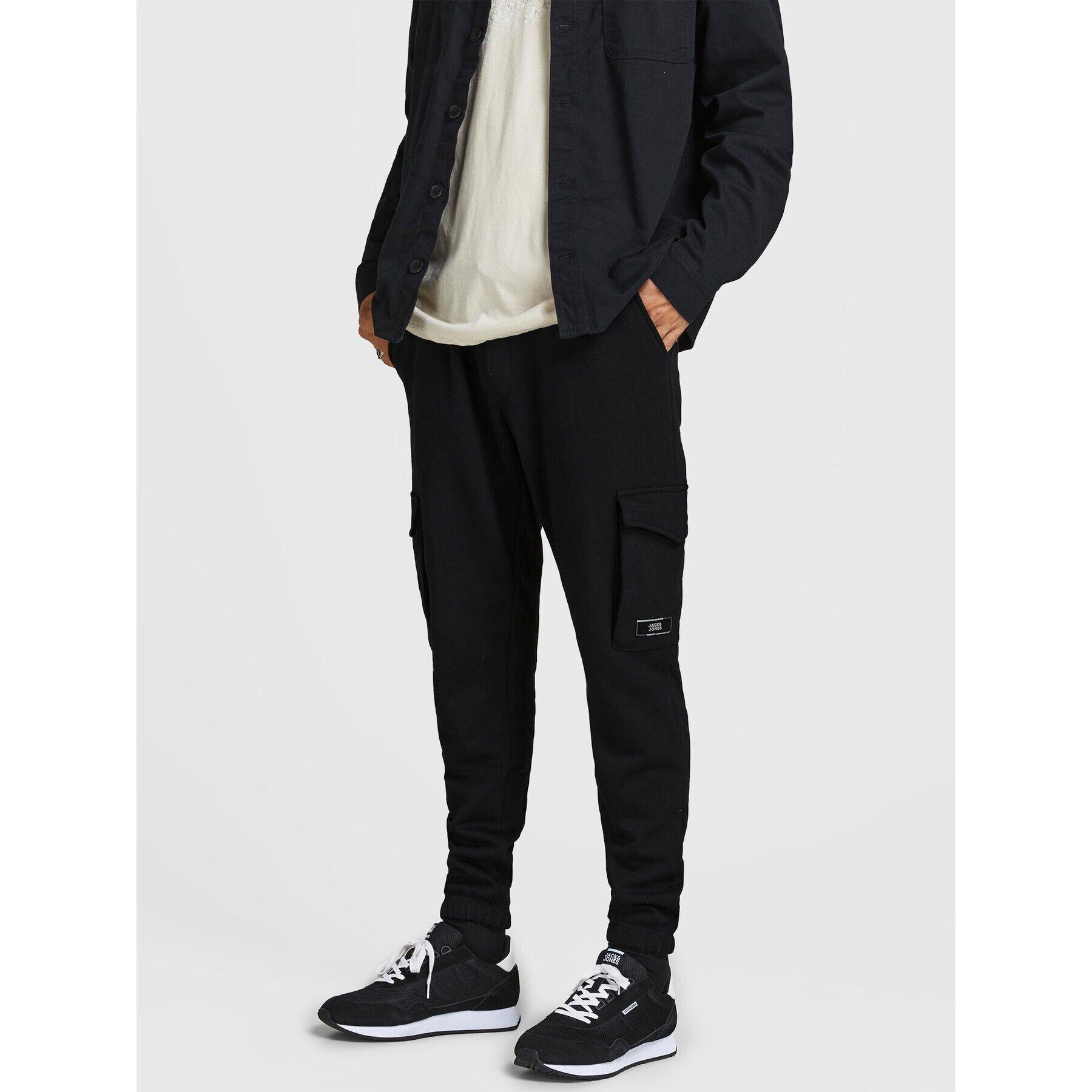 Jack&Jones Teplákové kalhoty Gordon 12195583 Černá Regular Fit - Pepit.cz