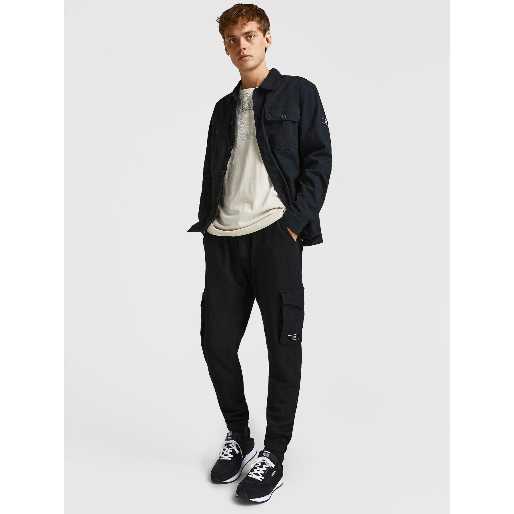 Jack&Jones Teplákové kalhoty Gordon 12195583 Černá Regular Fit - Pepit.cz