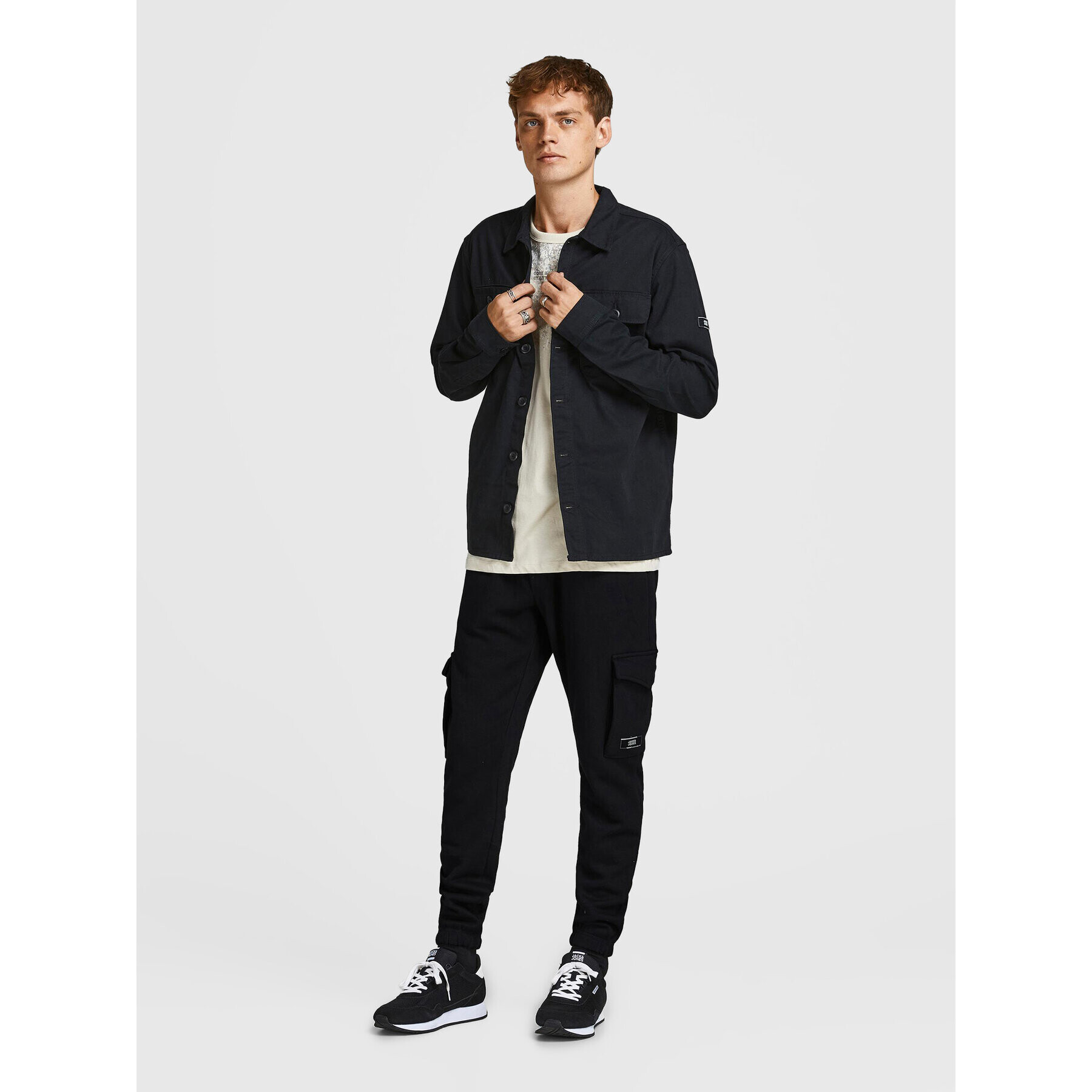 Jack&Jones Teplákové kalhoty Gordon 12195583 Černá Regular Fit - Pepit.cz