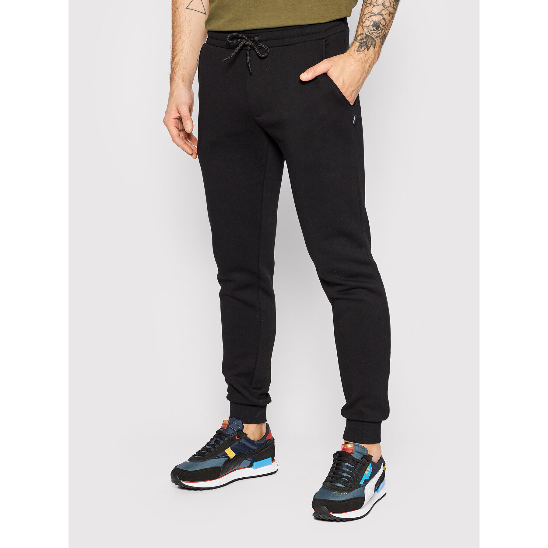 Jack&Jones Teplákové kalhoty Gordon 12195726 Černá Regular Fit - Pepit.cz