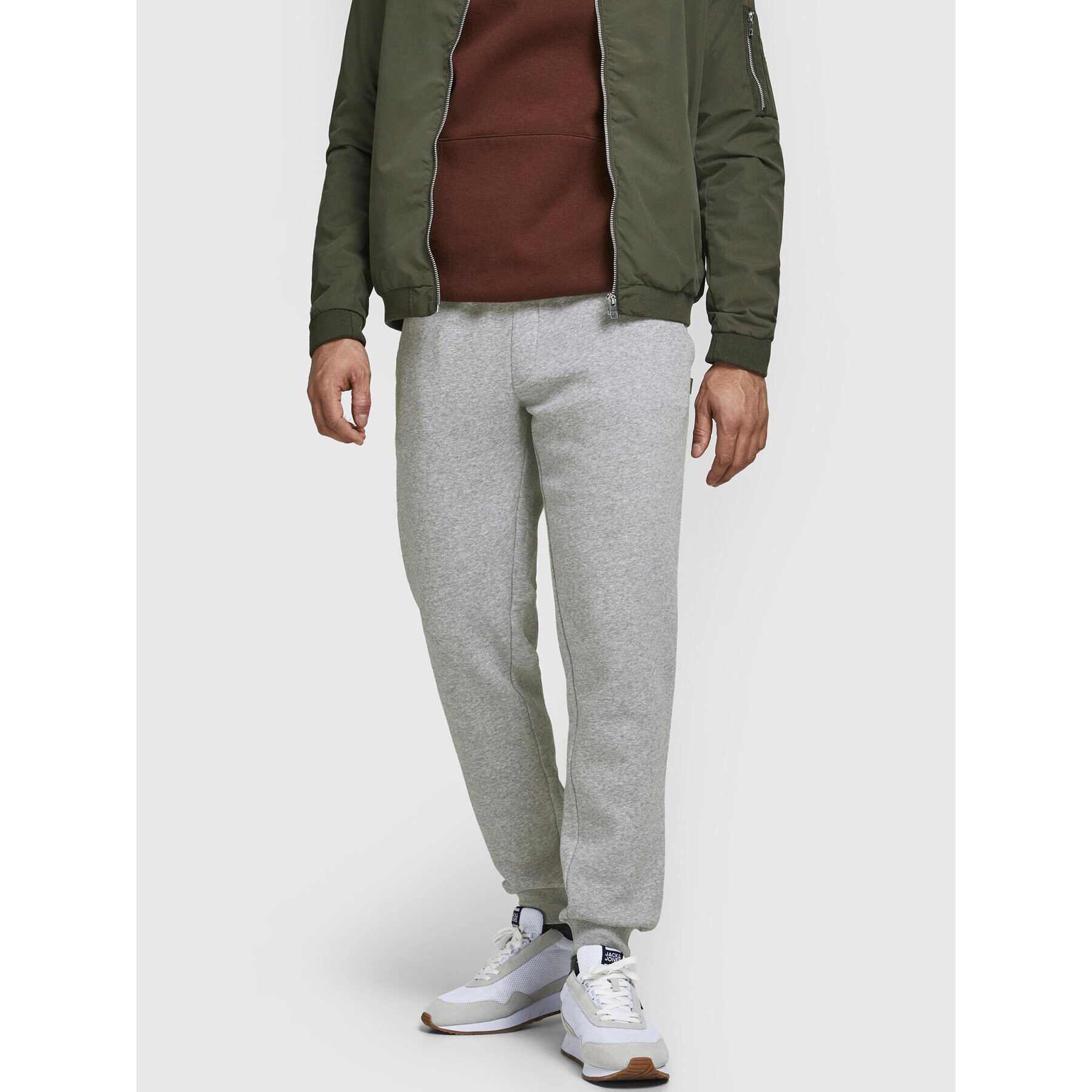 Jack&Jones Teplákové kalhoty Gordon 12195726 Šedá Regular Fit - Pepit.cz