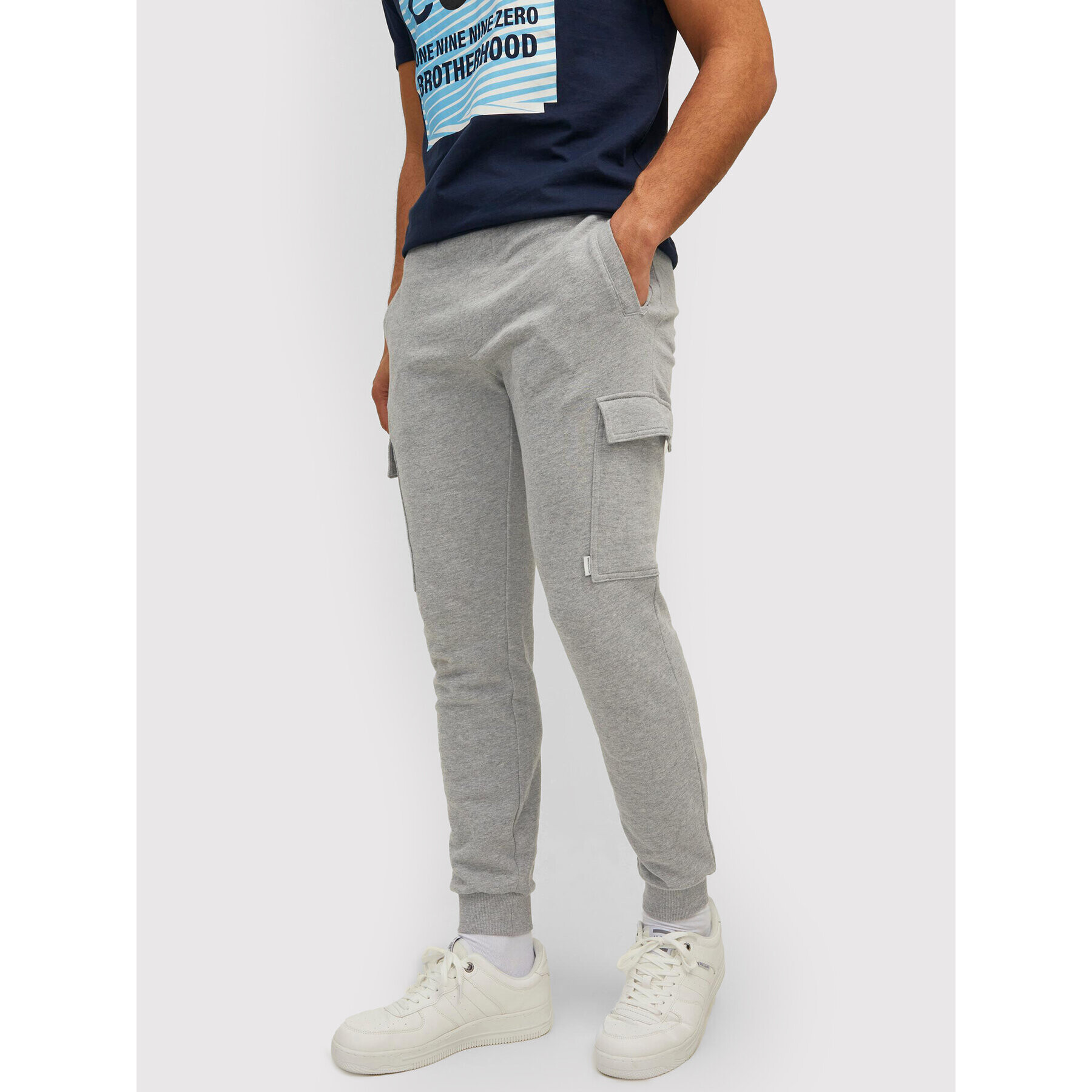 Jack&Jones Teplákové kalhoty Gordon 12212170 Šedá Regular Fit - Pepit.cz