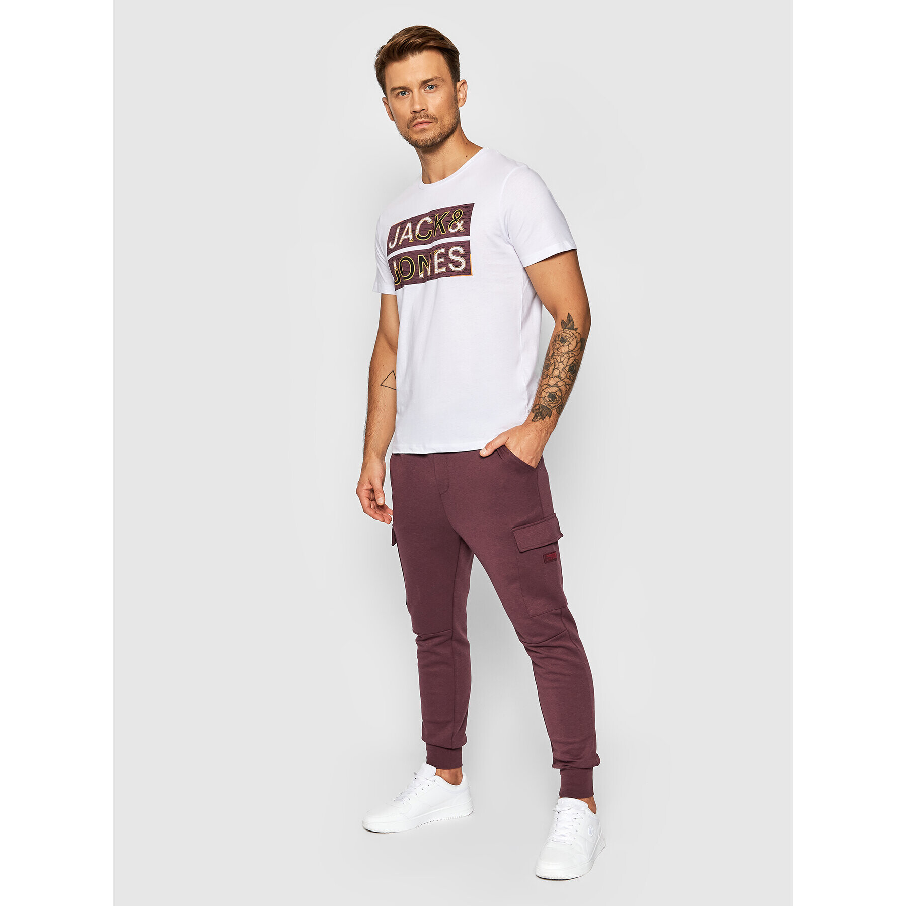 Jack&Jones Teplákové kalhoty Gordon Air Cargo 12184972 Fialová Regular Fit - Pepit.cz