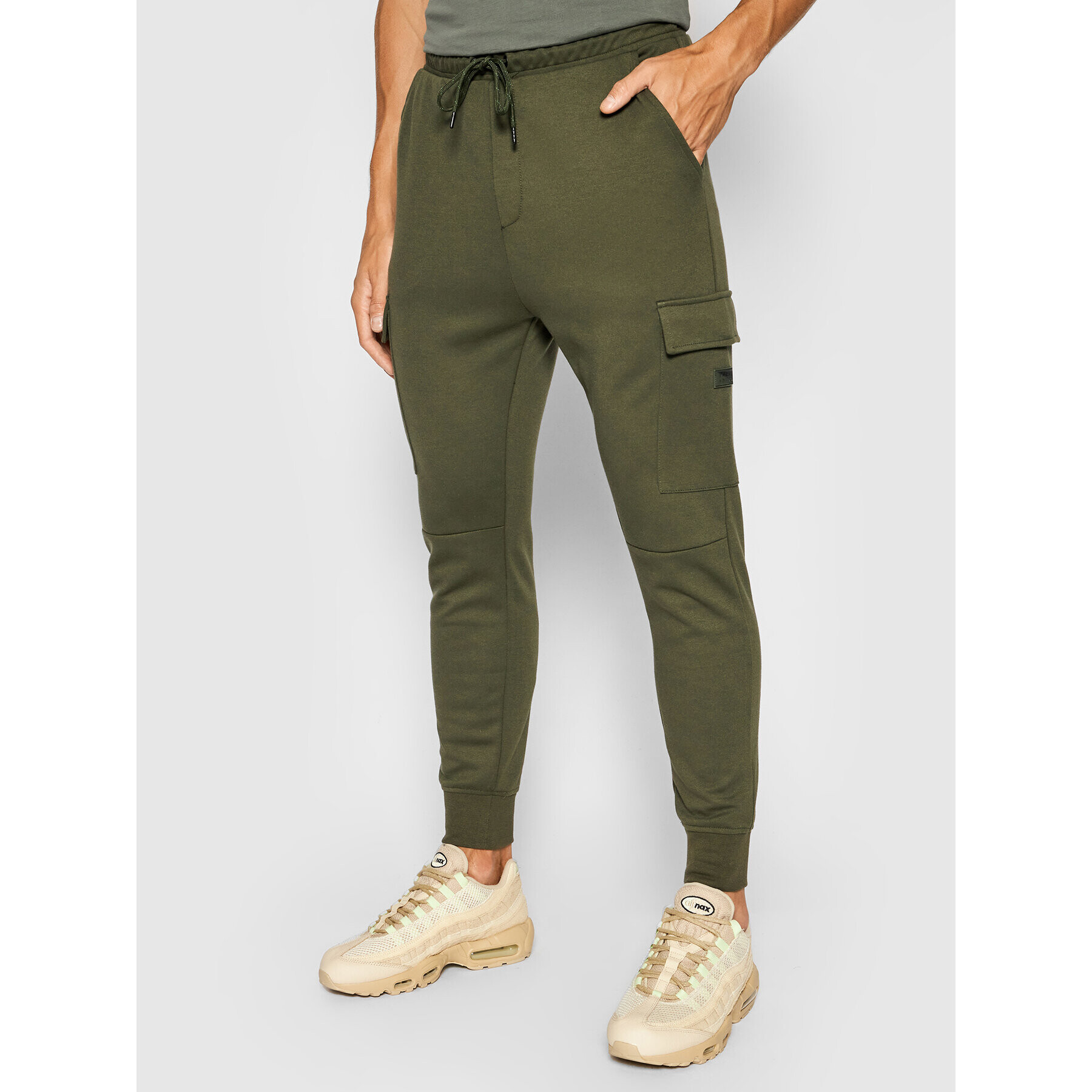 Jack&Jones Teplákové kalhoty Gordon Air Cargo 12184972 Zelená Regular Fit - Pepit.cz