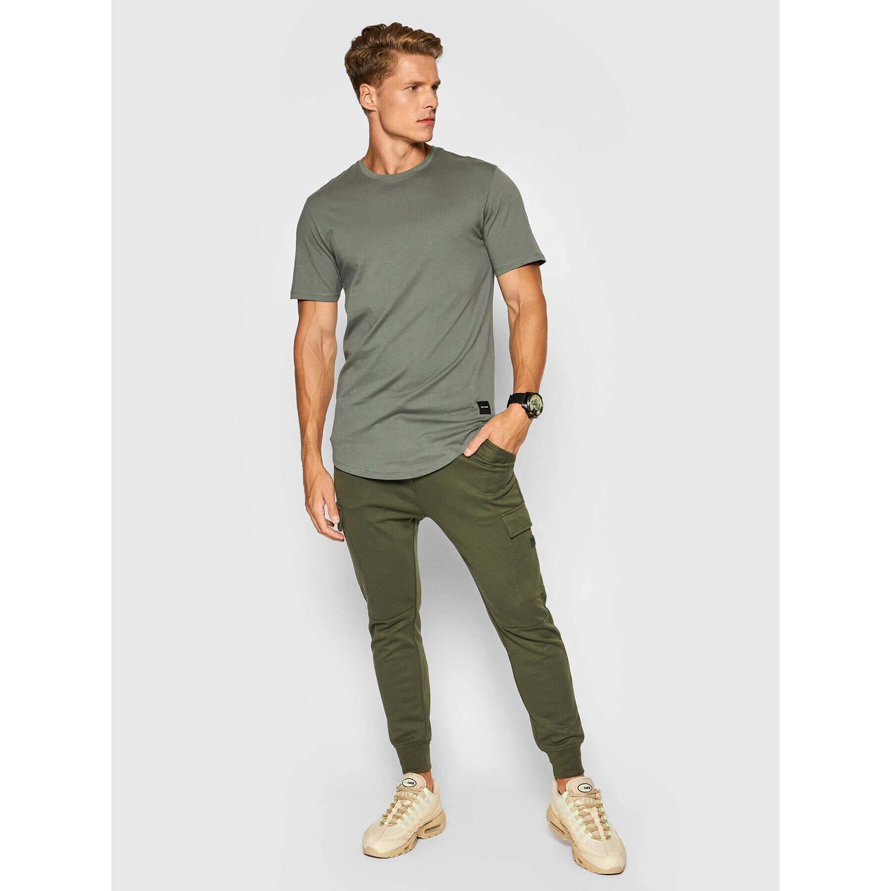 Jack&Jones Teplákové kalhoty Gordon Air Cargo 12184972 Zelená Regular Fit - Pepit.cz