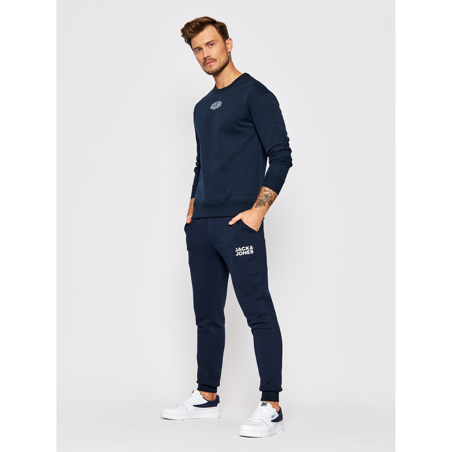 Jack&Jones Teplákové kalhoty Gordon Newsoft 12178421 Tmavomodrá Regular Fit - Pepit.cz