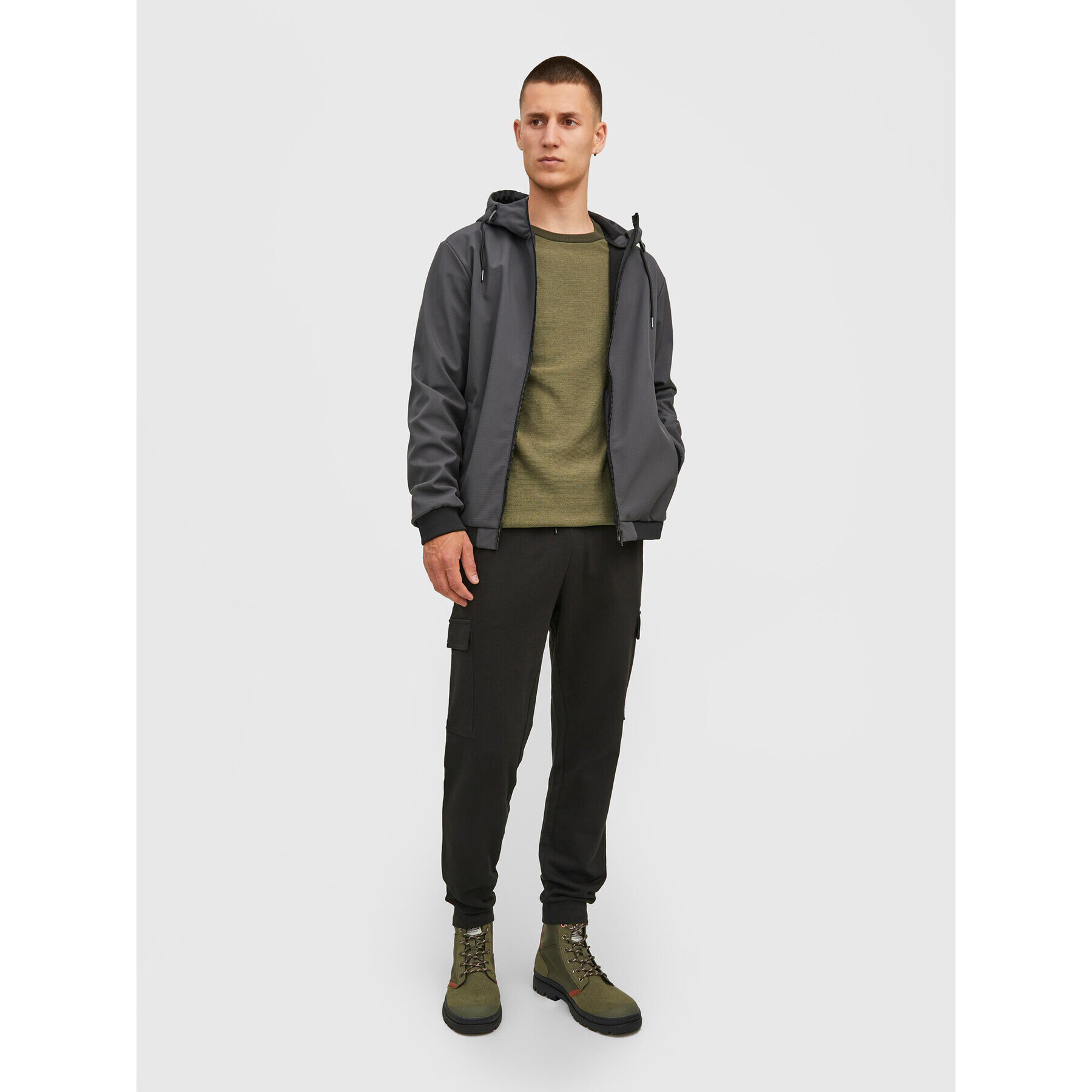 Jack&Jones Teplákové kalhoty Gordon Shark 12212170 Černá Regular Fit - Pepit.cz