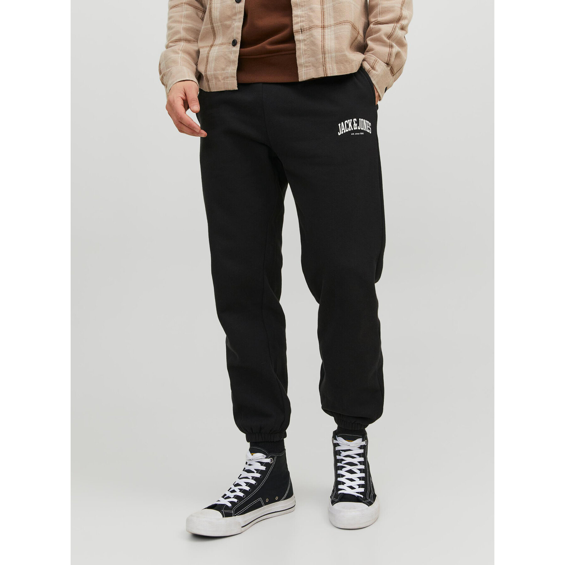 Jack&Jones Teplákové kalhoty Kane 12236479 Černá Loose Fit - Pepit.cz