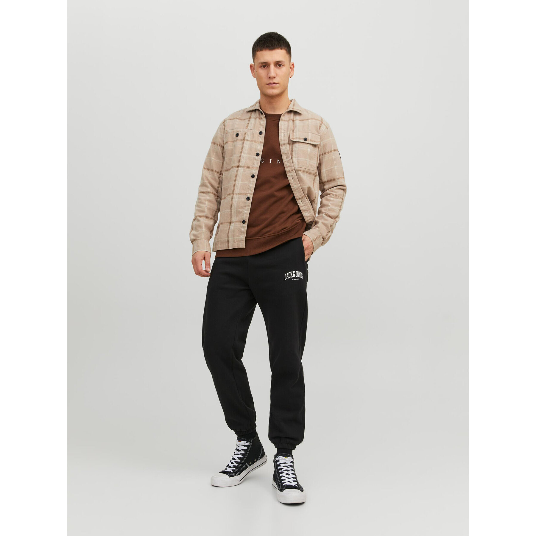 Jack&Jones Teplákové kalhoty Kane 12236479 Černá Loose Fit - Pepit.cz