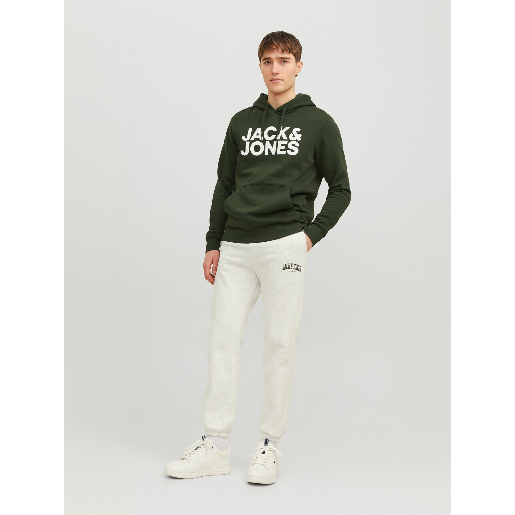 Jack&Jones Teplákové kalhoty Kane 12236479 Šedá Loose Fit - Pepit.cz