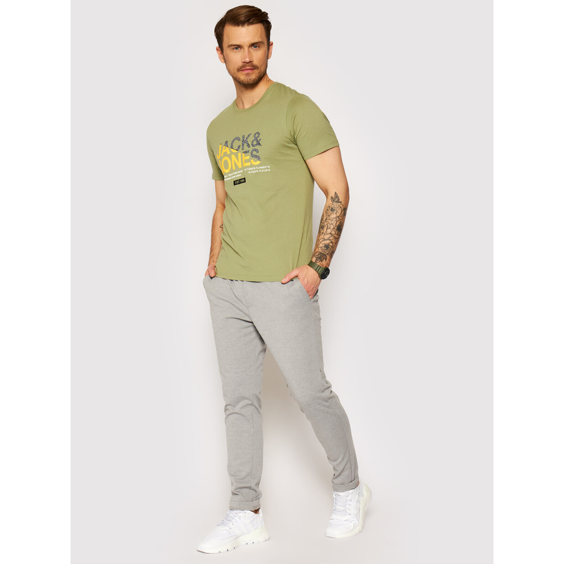 Jack&Jones Teplákové kalhoty Will 12189819 Šedá Regular Fit - Pepit.cz