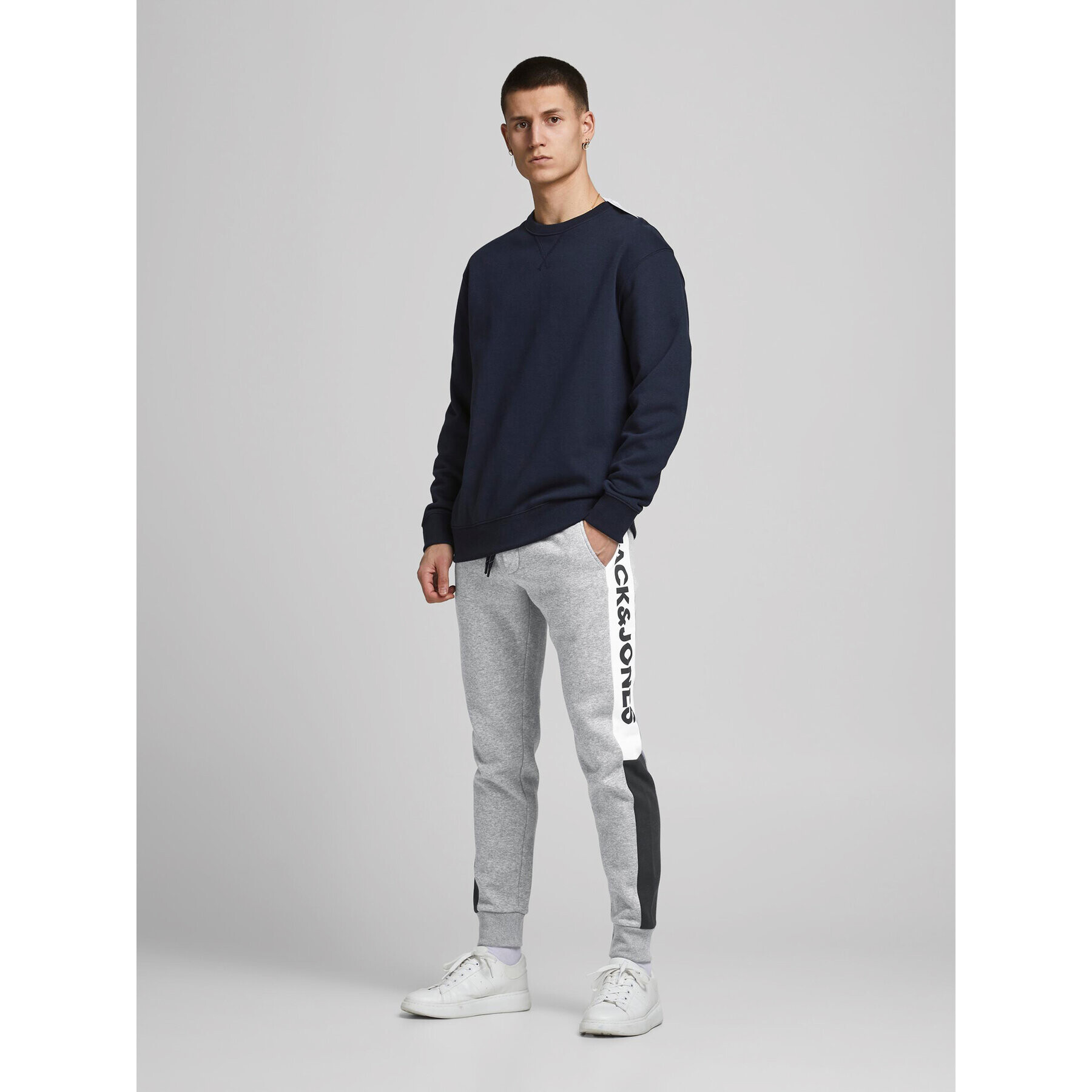 Jack&Jones Teplákové kalhoty Will 12197199 Šedá Regular Fit - Pepit.cz