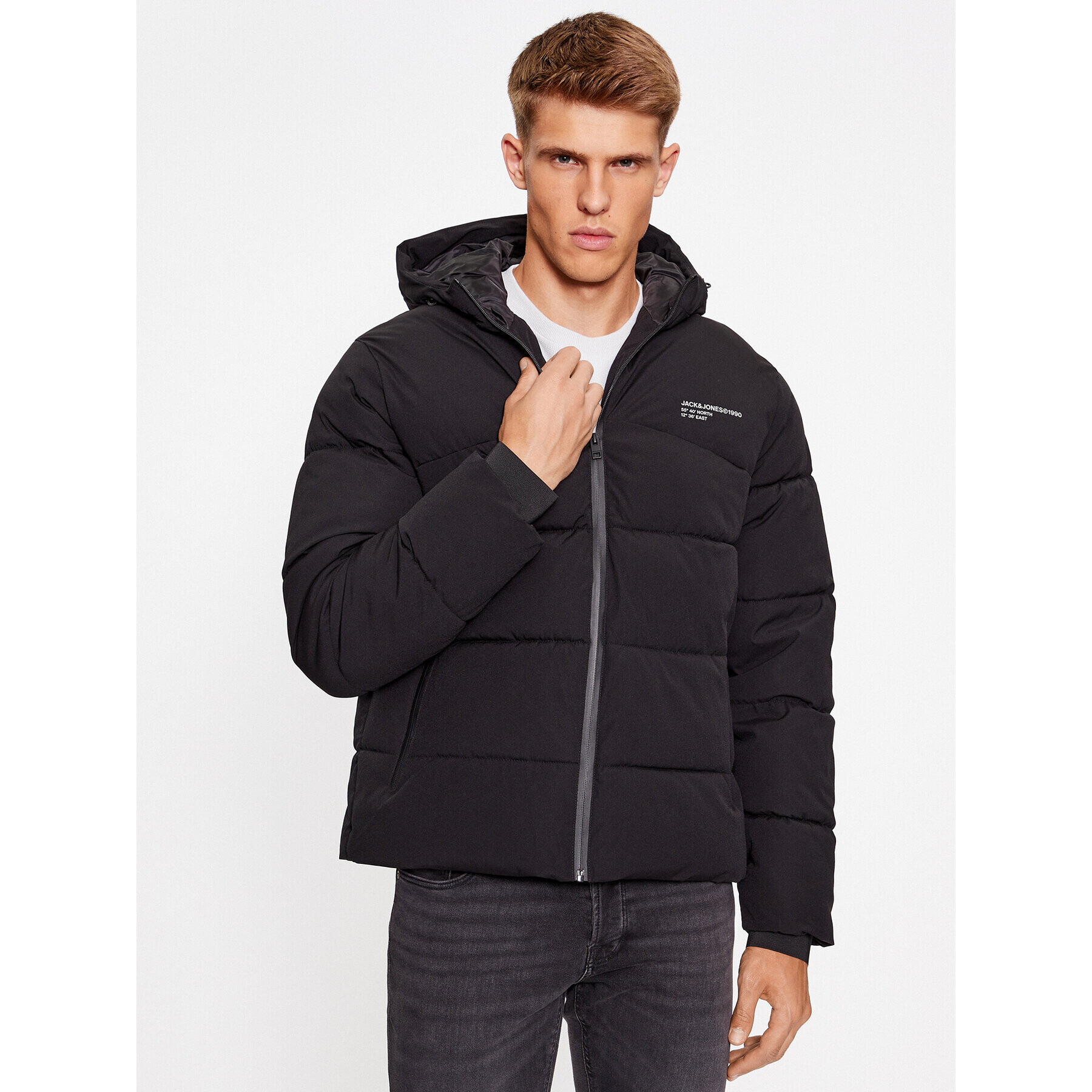 Jack&Jones Vatovaná bunda 12236065 Černá Regular Fit - Pepit.cz