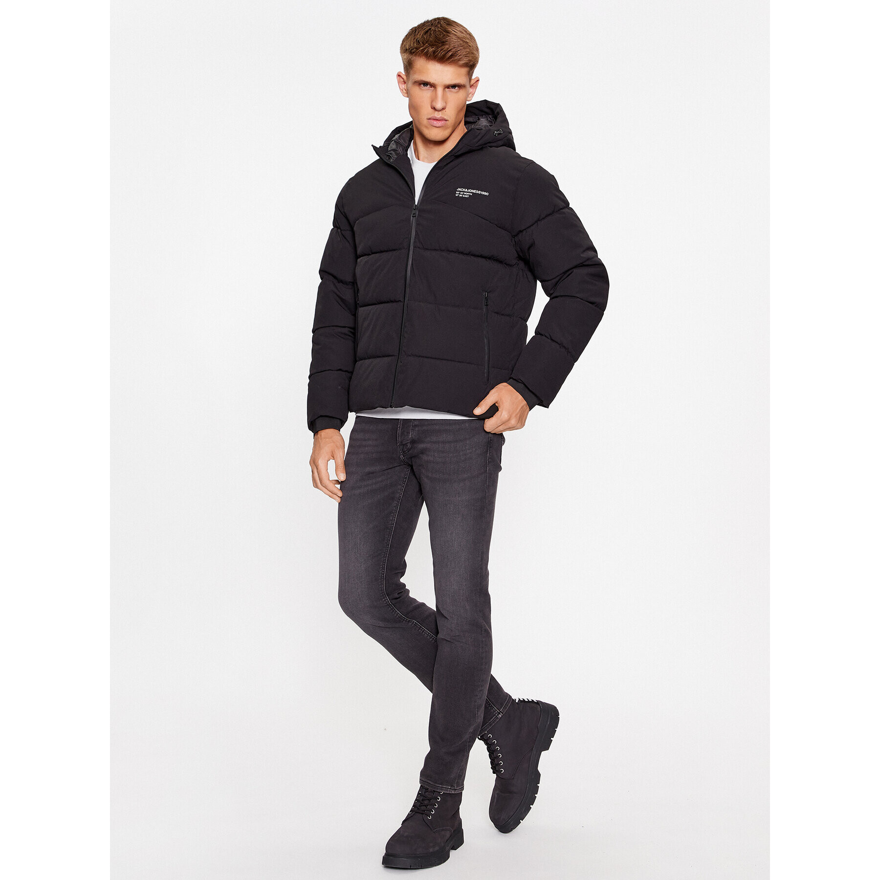 Jack&Jones Vatovaná bunda 12236065 Černá Regular Fit - Pepit.cz