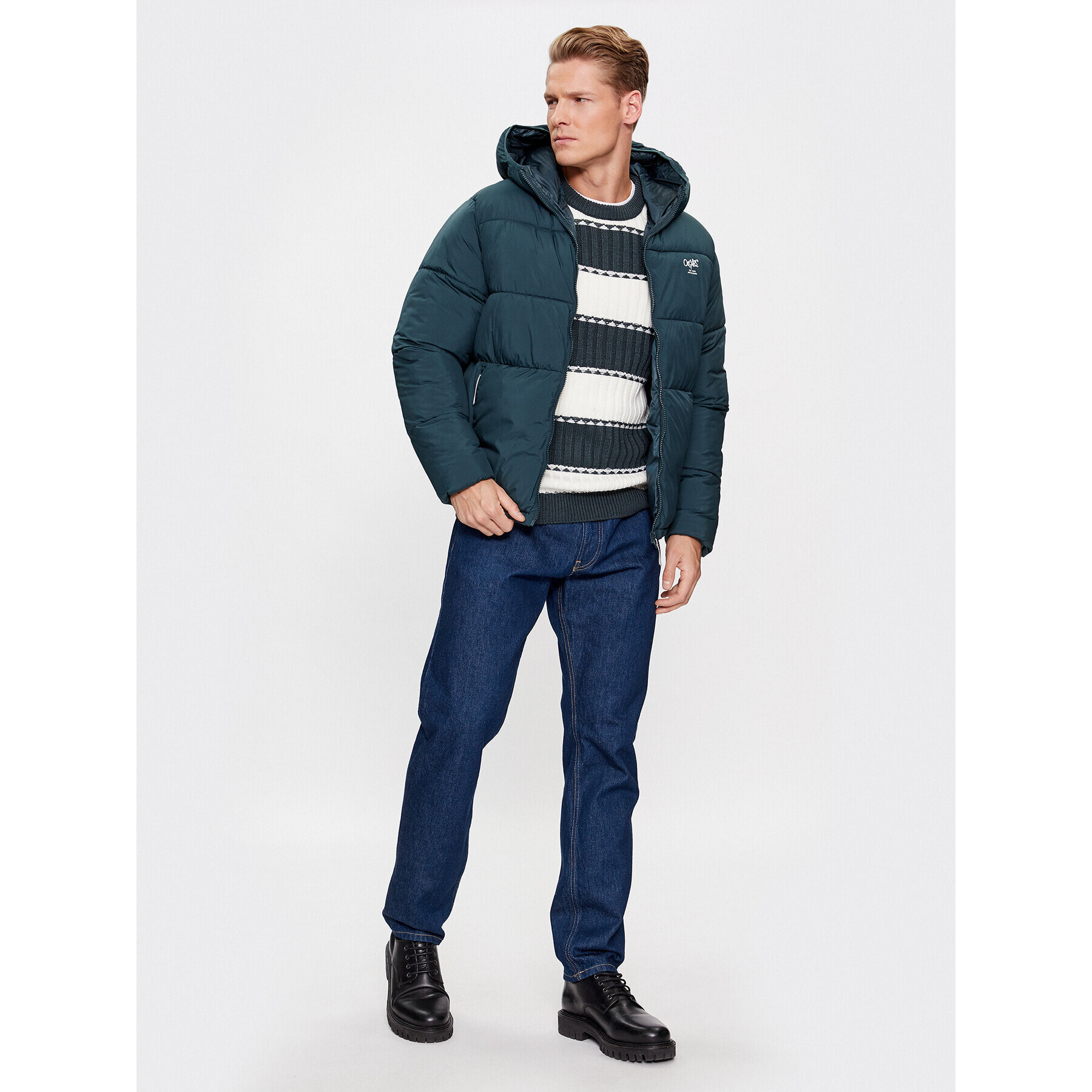 Jack&Jones Vatovaná bunda 12238878 Zelená Regular Fit - Pepit.cz