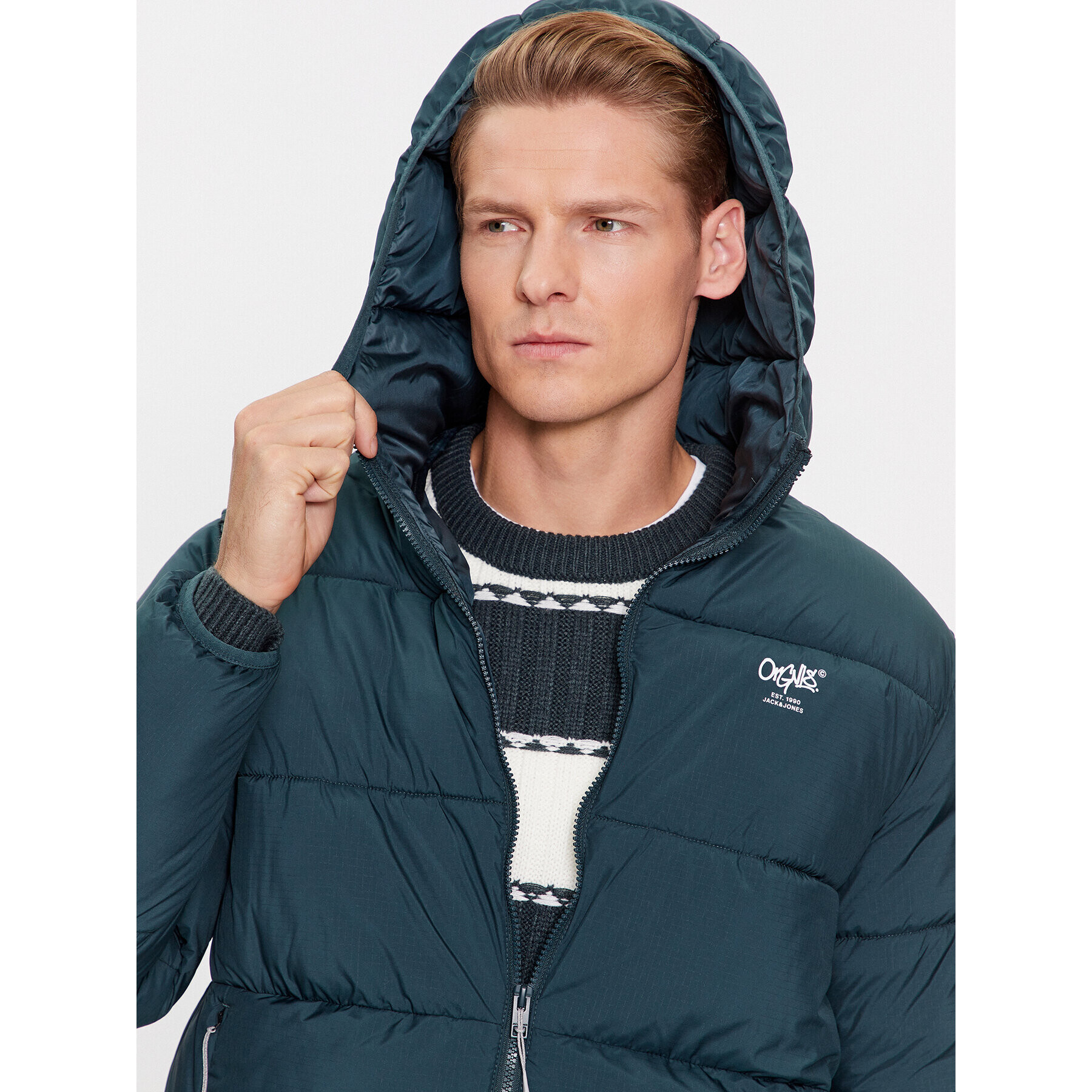 Jack&Jones Vatovaná bunda 12238878 Zelená Regular Fit - Pepit.cz