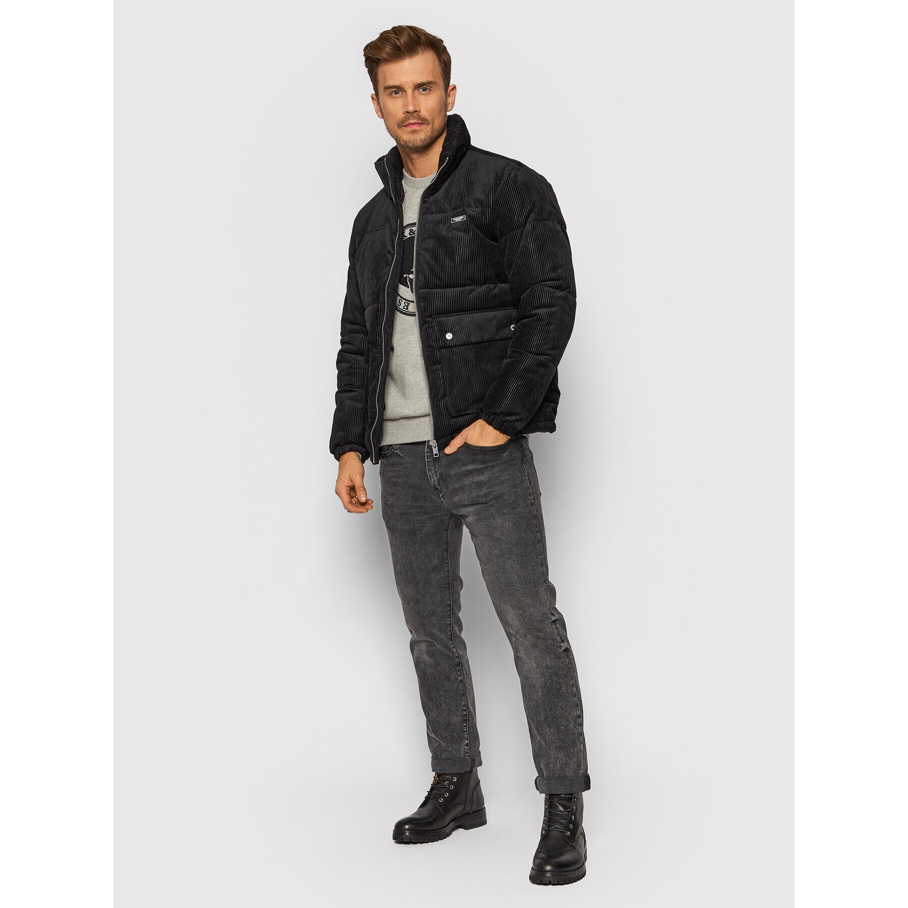 Jack&Jones Vatovaná bunda Caden 12198180 Černá Regular Fit - Pepit.cz