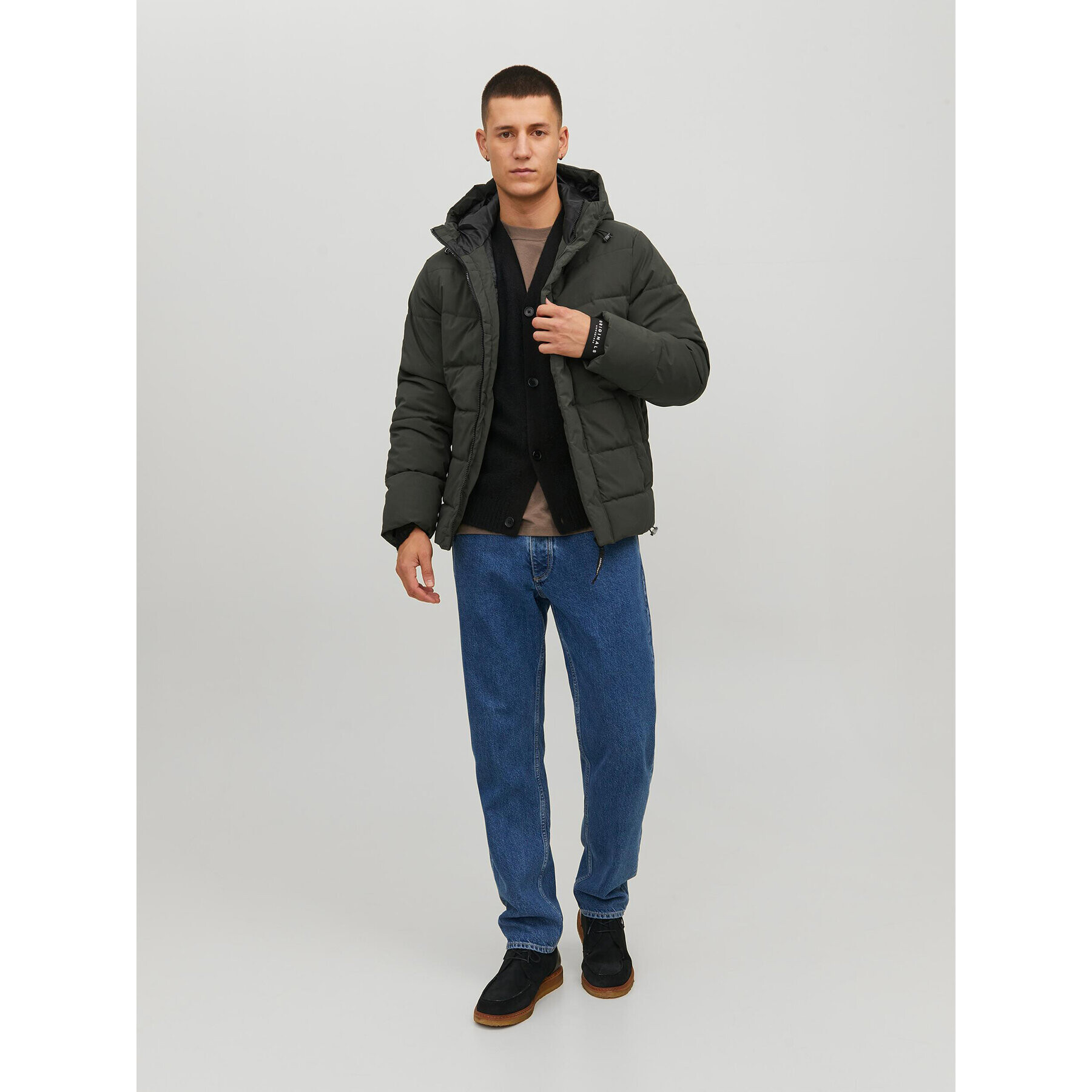 Jack&Jones Vatovaná bunda Clean 12215132 Zelená Regular Fit - Pepit.cz