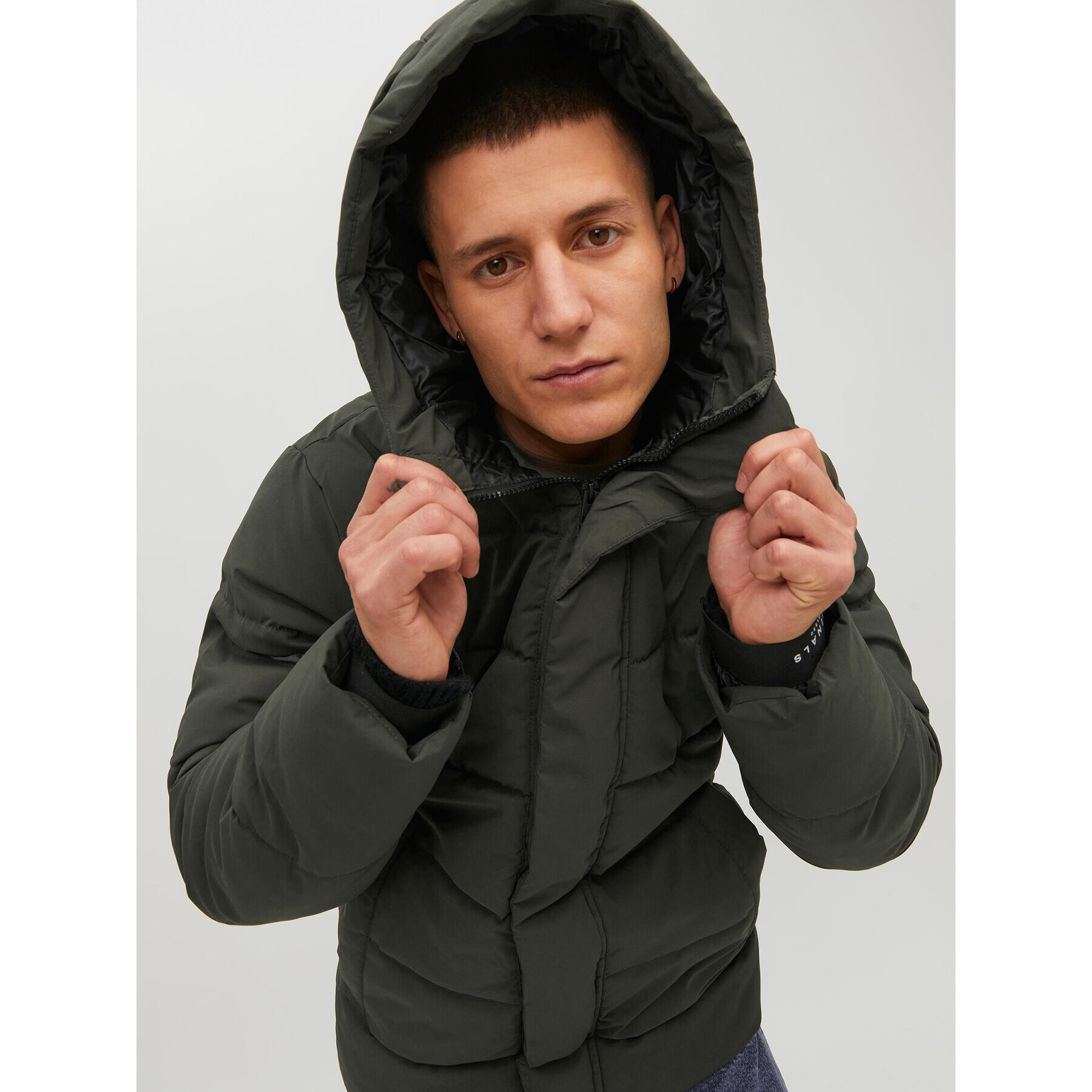 Jack&Jones Vatovaná bunda Clean 12215132 Zelená Regular Fit - Pepit.cz